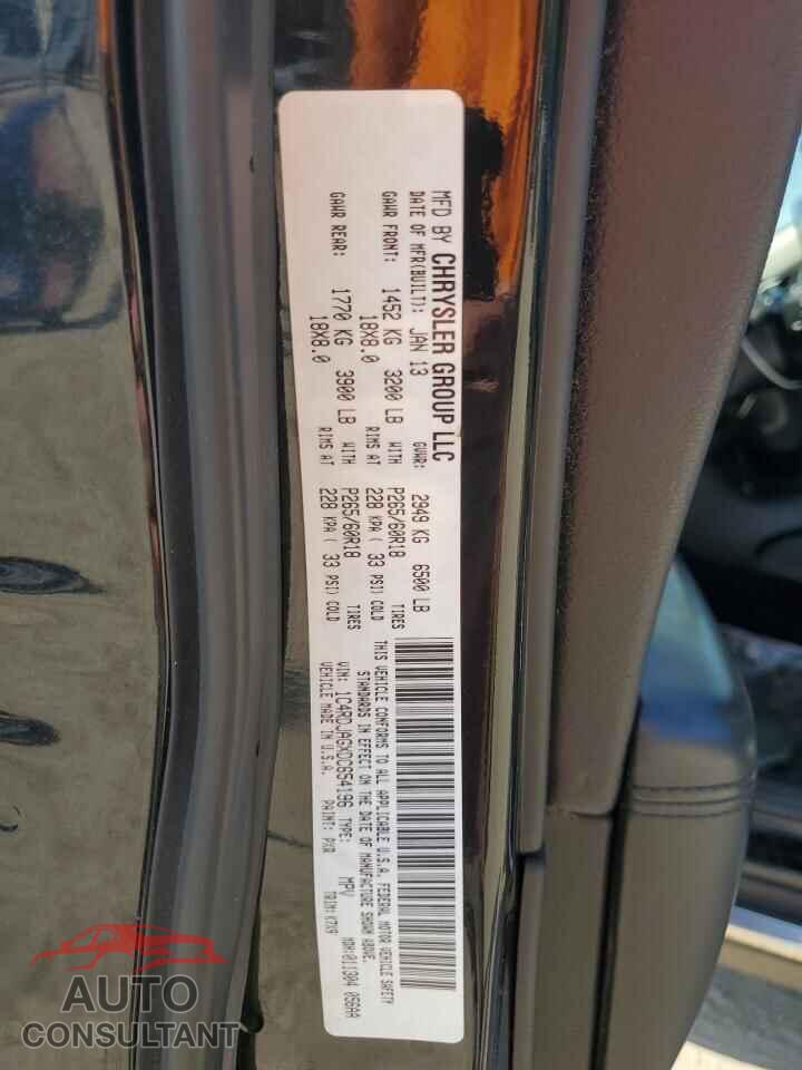 DODGE DURANGO 2013 - 1C4RDJAGXDC654196