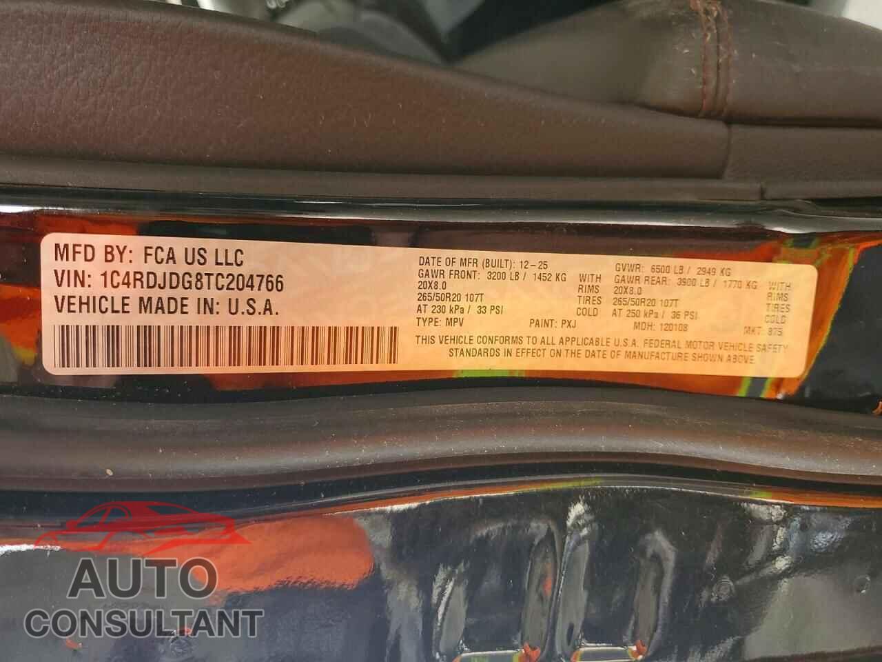 DODGE DURANGO 2026 - 1C4RDJDG8TC204766