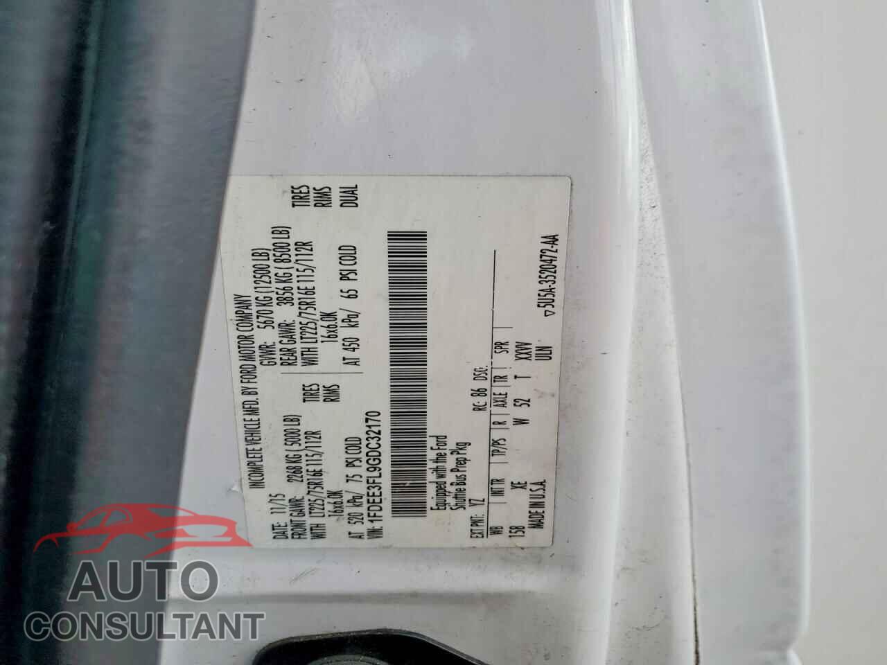 FORD ECONOLINE 2016 - 1FDEE3FL9GDC32170