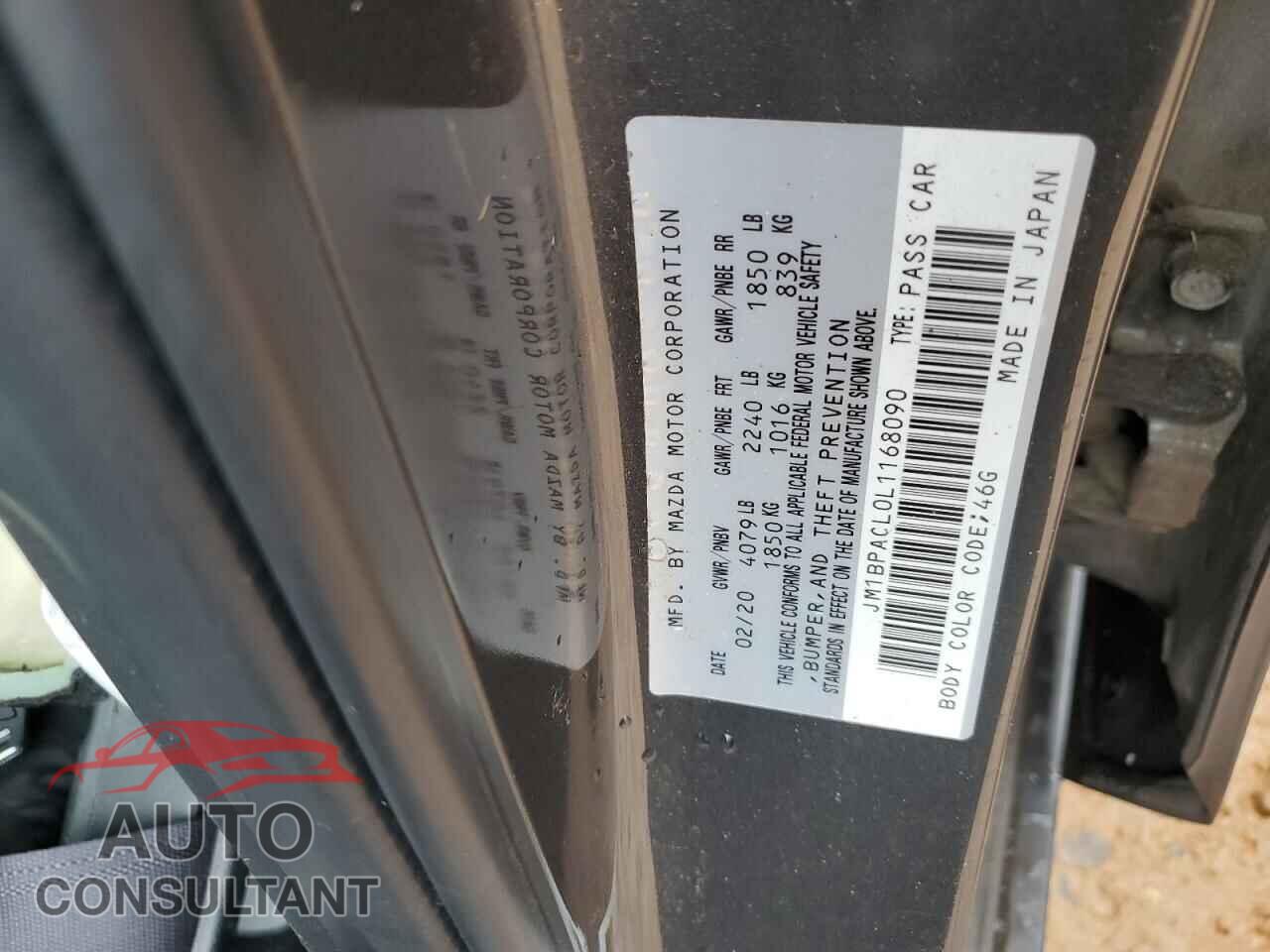 MAZDA 3 2020 - JM1BPACL0L1168090