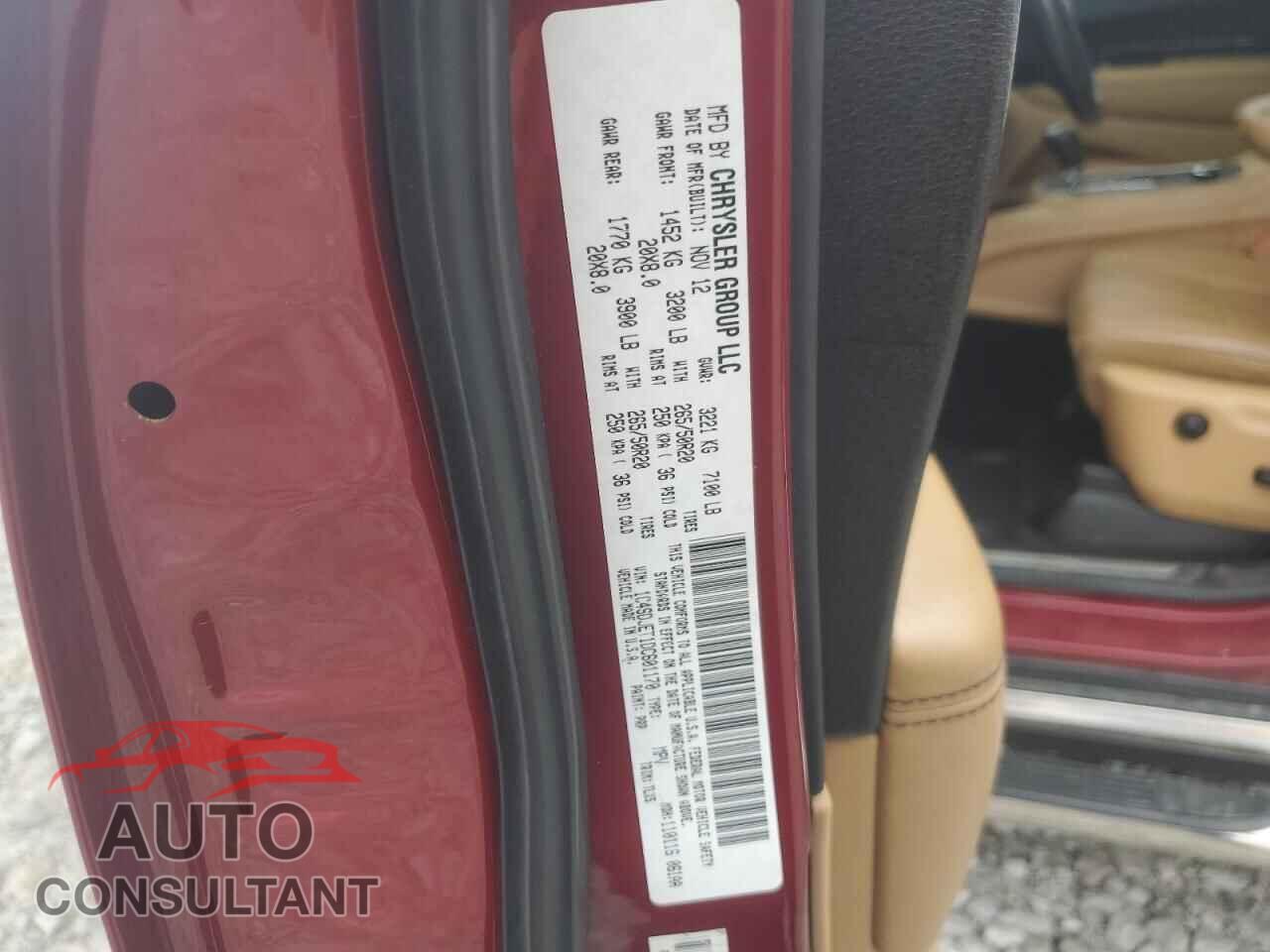 DODGE DURANGO 2013 - 1C4SDJET1DC601170