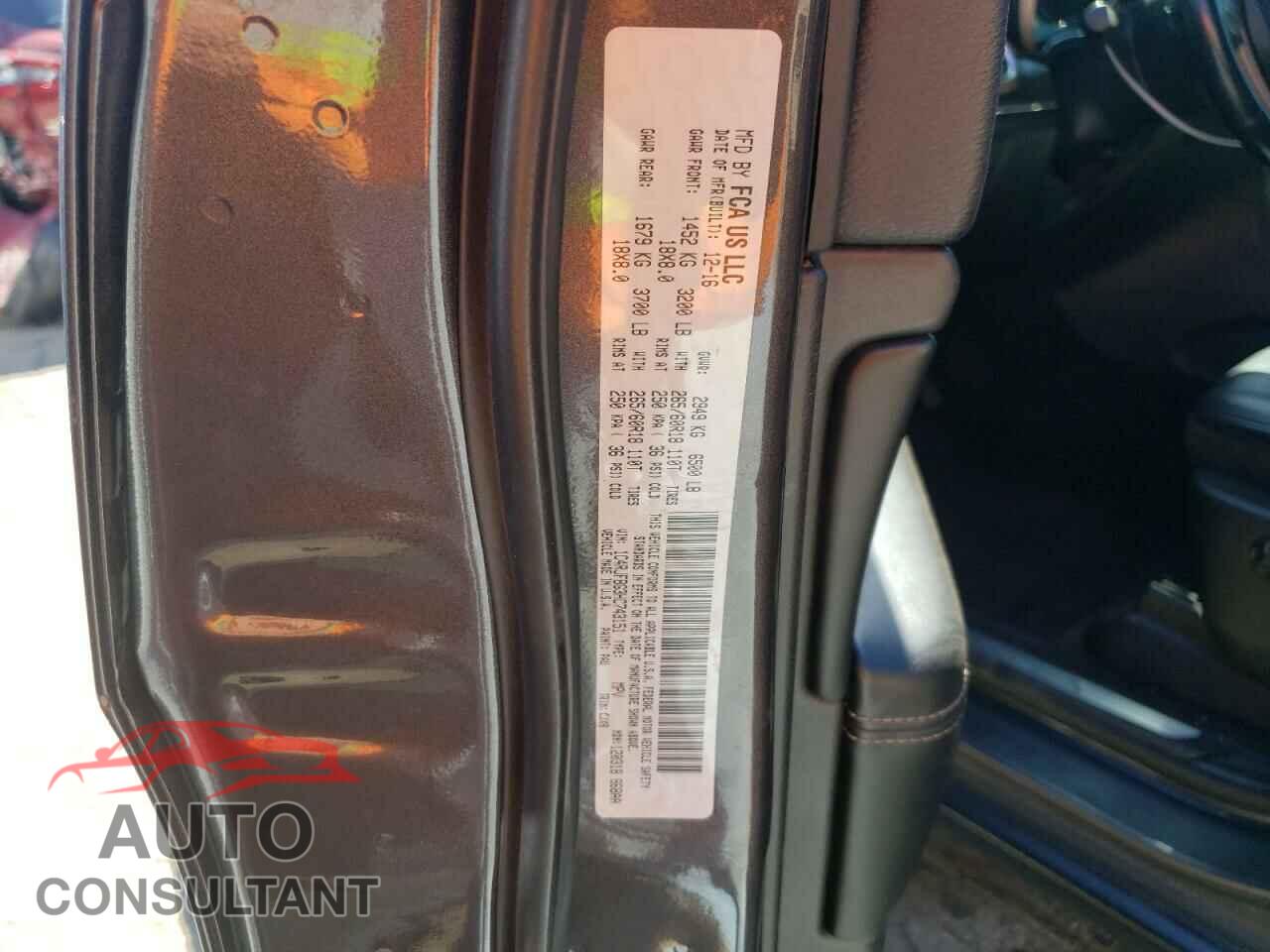 JEEP GRAND CHER 2017 - 1C4RJFBG3HC743151