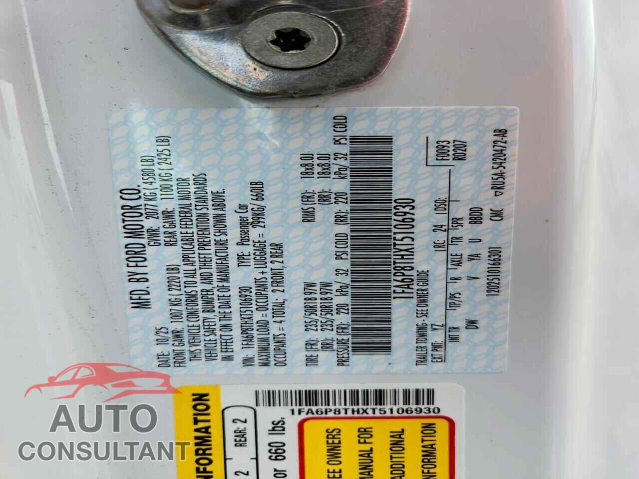 FORD MUSTANG 2026 - 1FA6P8THXT5106930