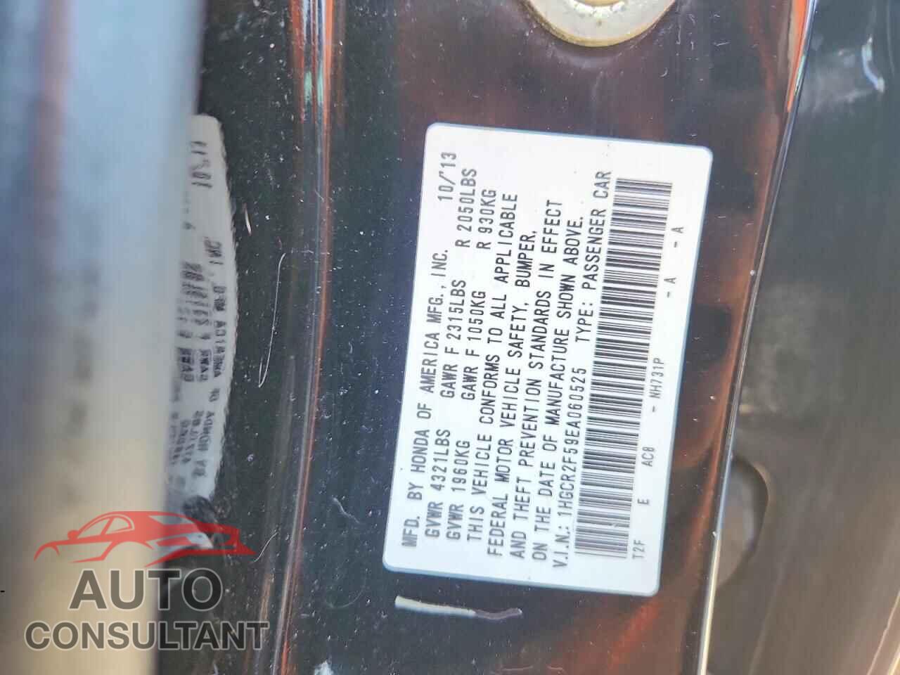 HONDA ACCORD 2014 - 1HGCR2F59EA060525