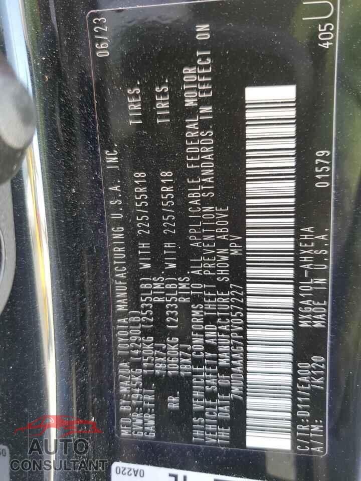 TOYOTA COROLLA CR 2023 - 7MUDAAAG7PV057227