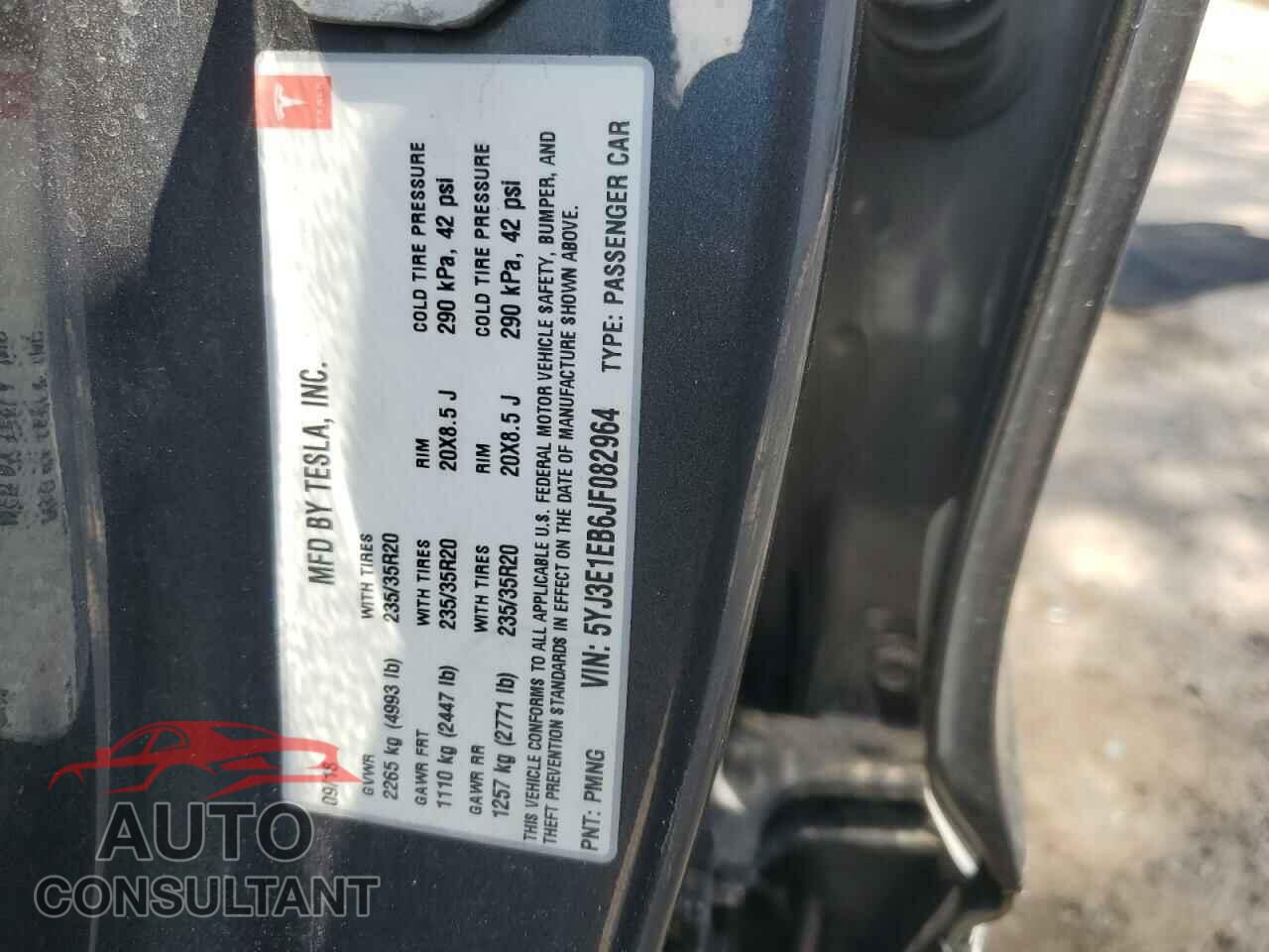 TESLA MODEL 3 2018 - 5YJ3E1EB6JF082964
