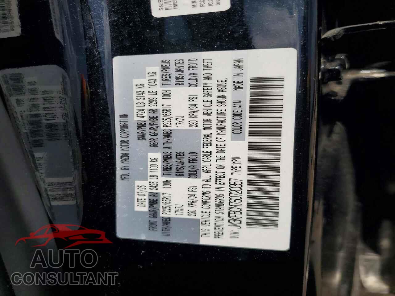 MAZDA CX-5 2025 - JM3KFBCM7S0720357