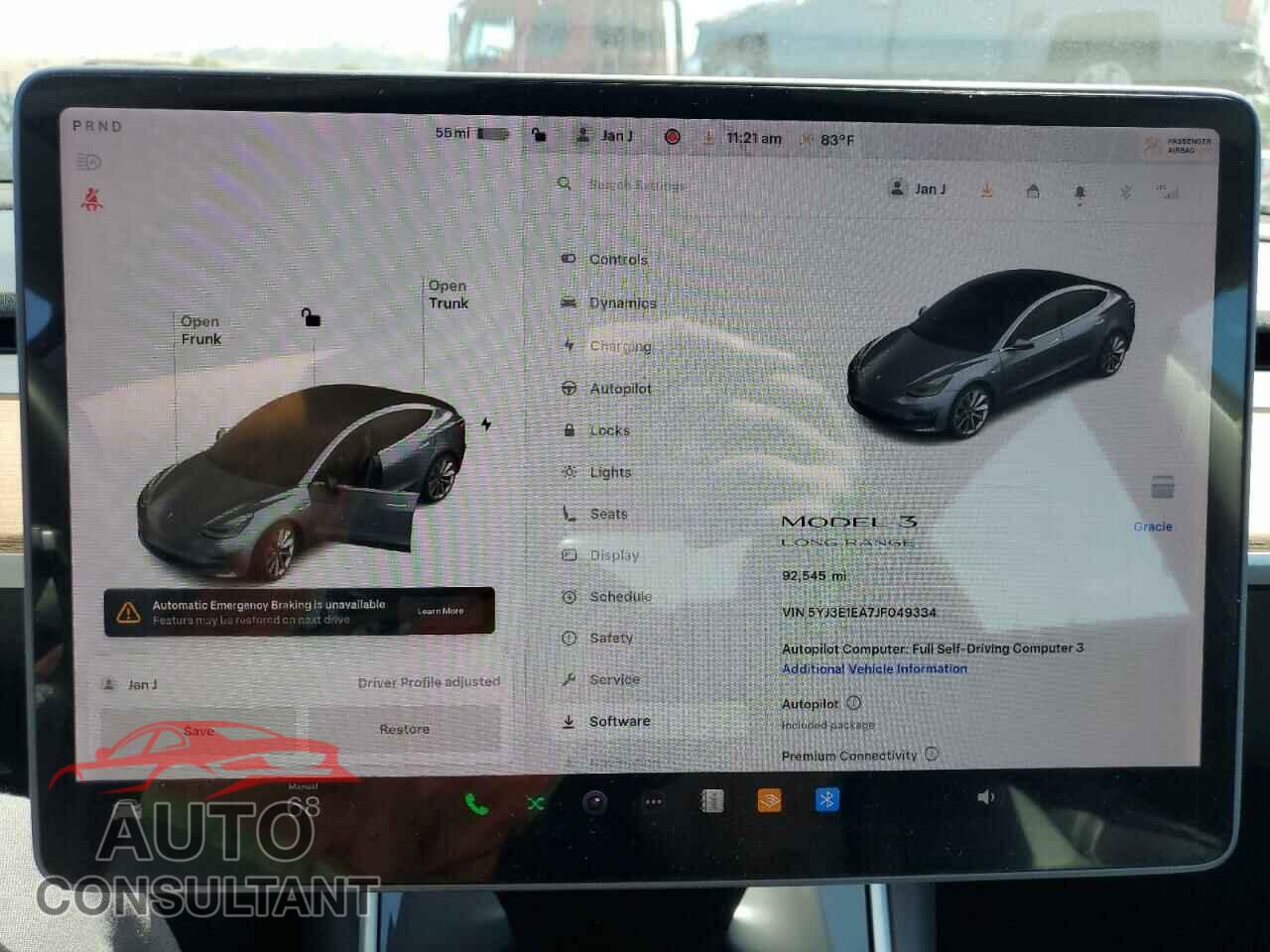 TESLA MODEL 3 2018 - 5YJ3E1EA7JF049334