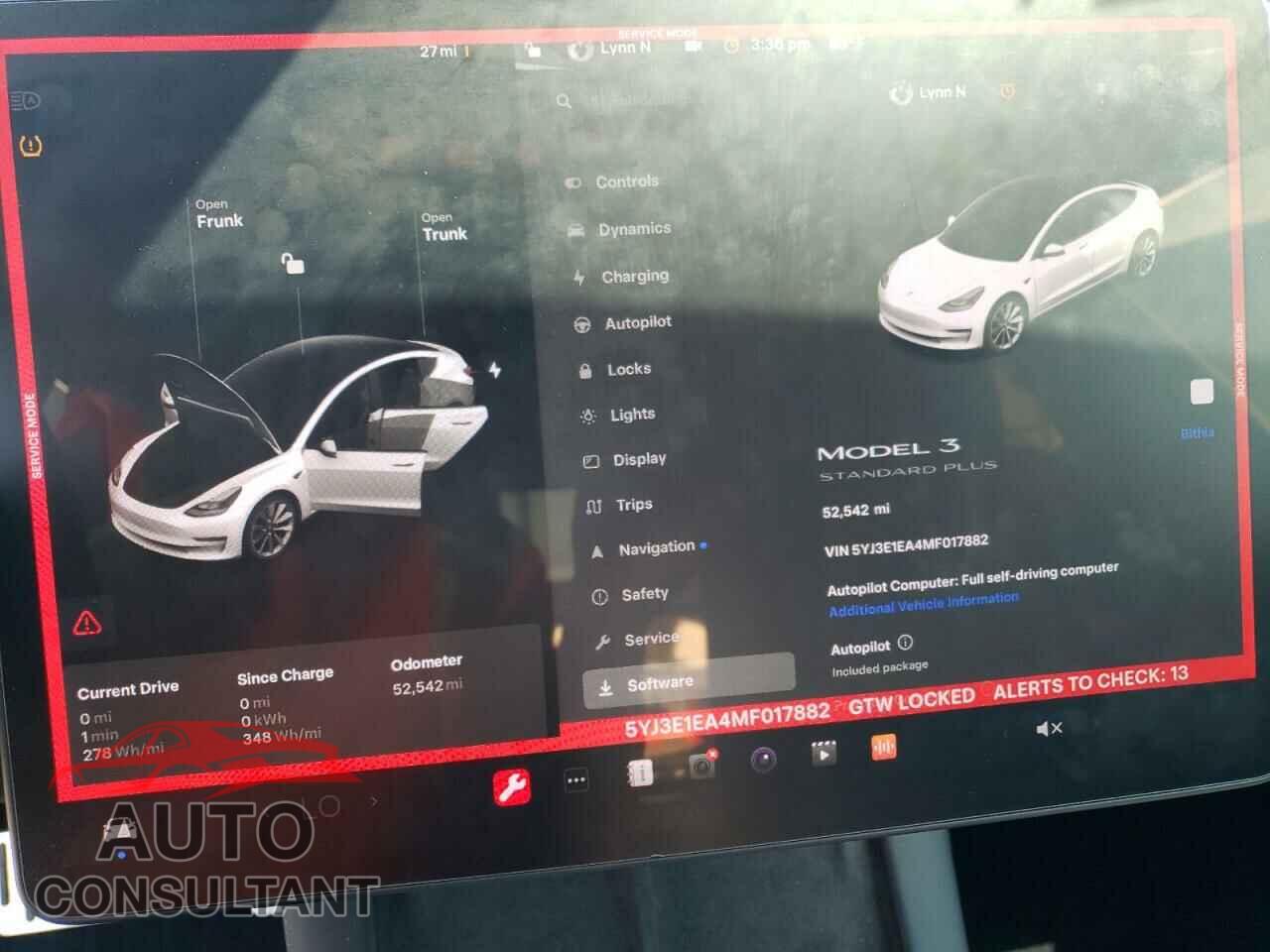TESLA MODEL 3 2021 - 5YJ3E1EA4MF017882