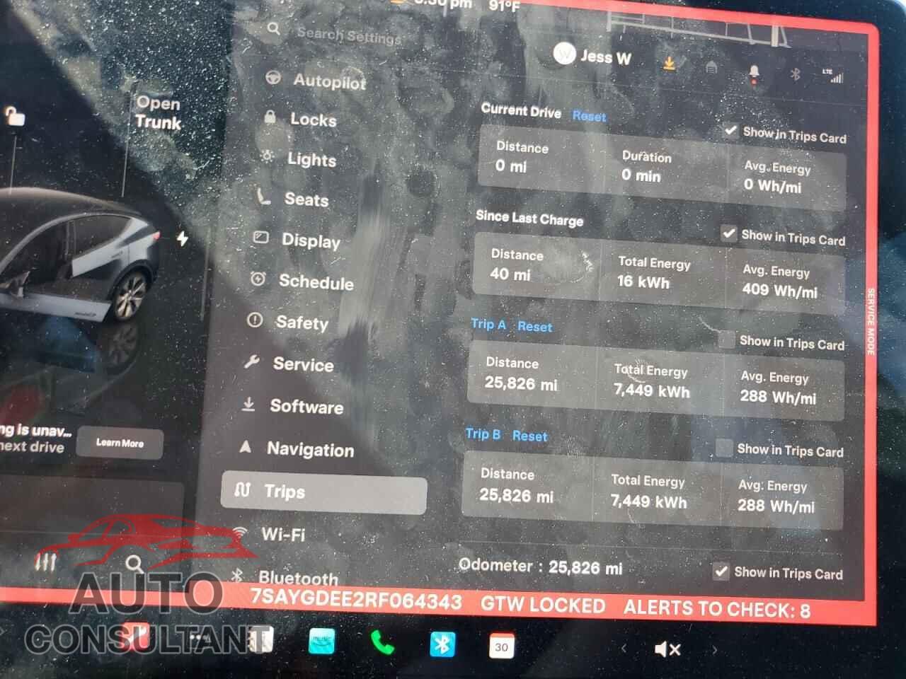 TESLA MODEL Y 2024 - 7SAYGDEE2RF064343