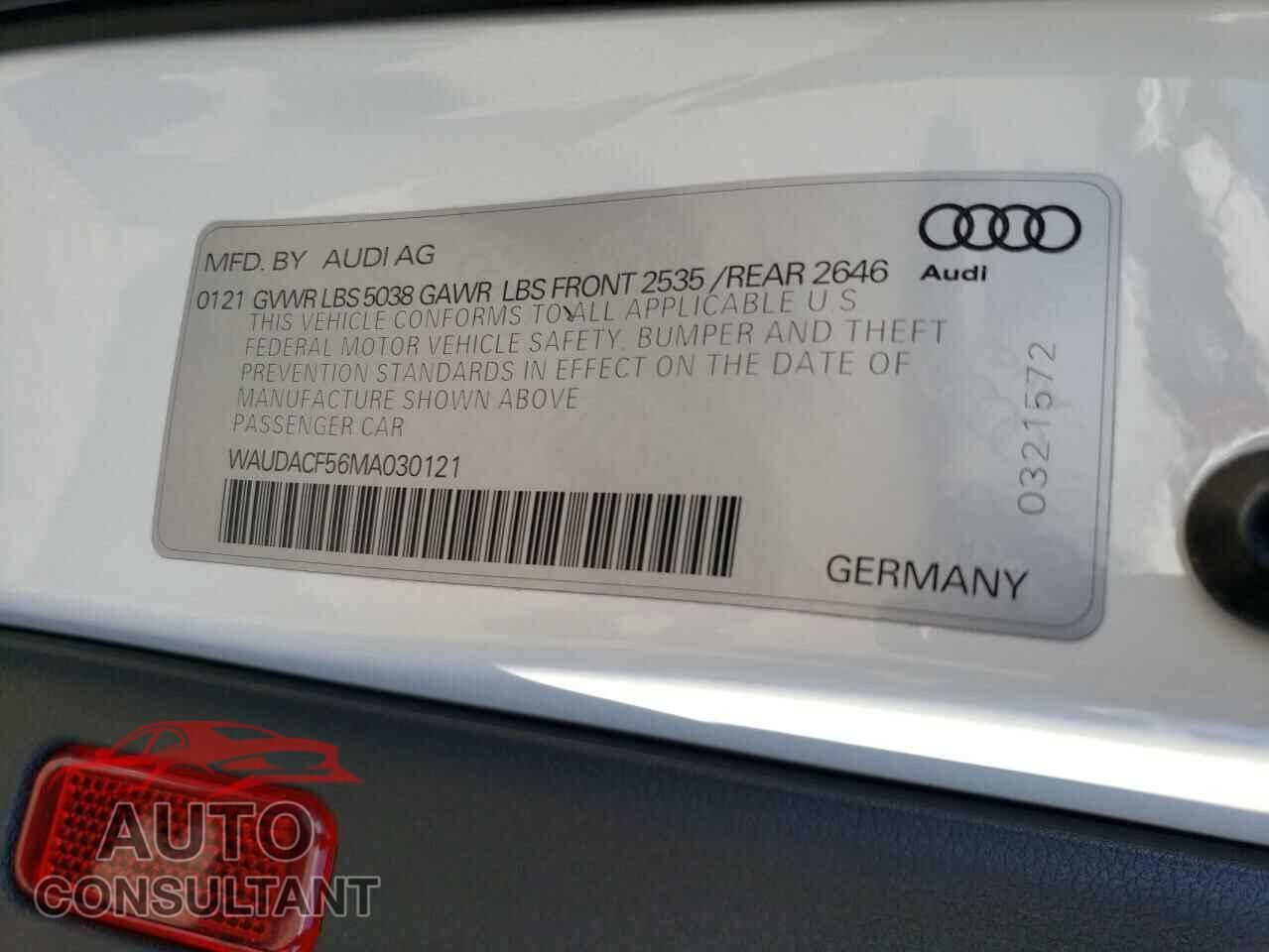 AUDI A5 2021 - WAUDACF56MA030121