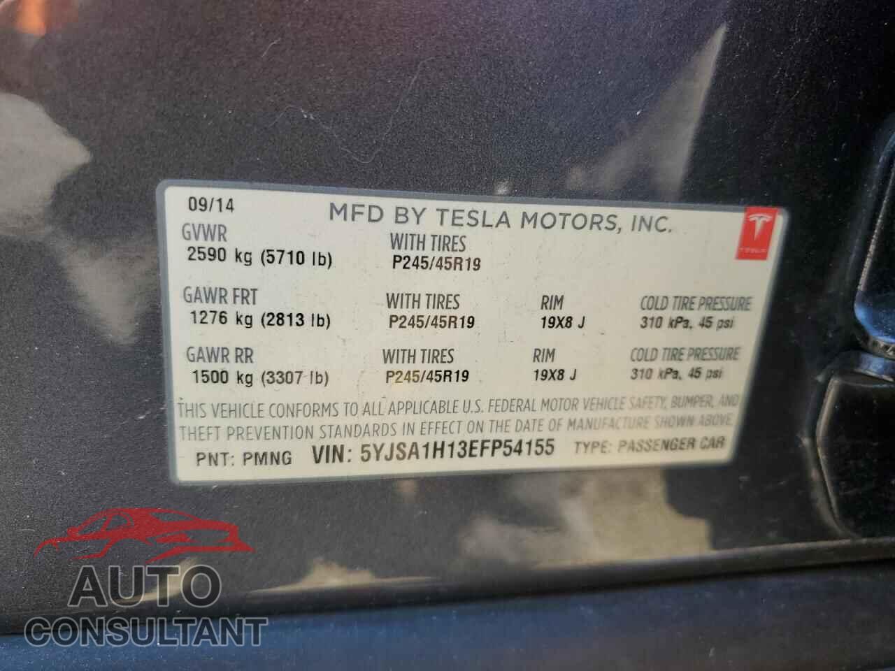 TESLA MODEL S 2014 - 5YJSA1H13EFP54155