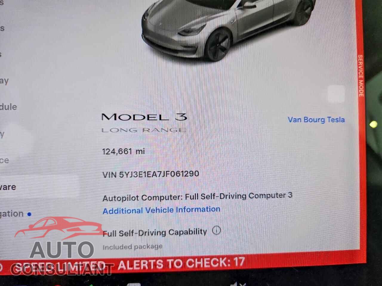 TESLA MODEL 3 2018 - 5YJ3E1EA7JF061290