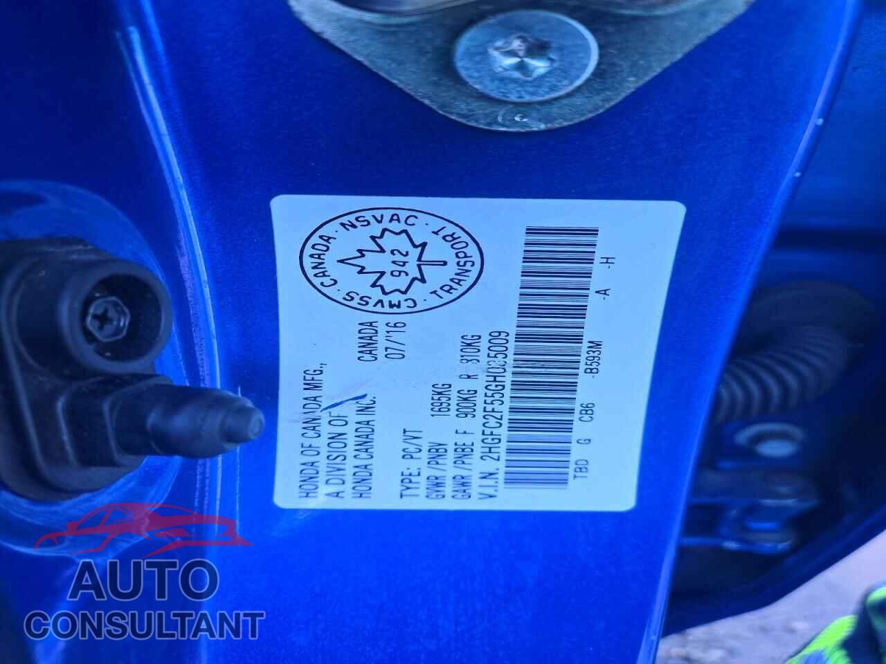 HONDA CIVIC 2016 - 2HGFC2F55GH035009