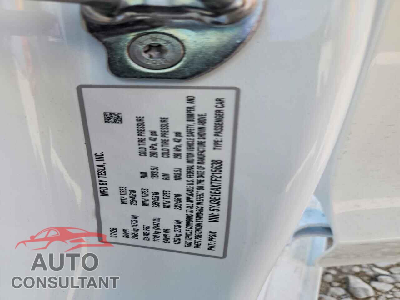 TESLA MODEL 3 2026 - 5YJ3E1EAXTF215638