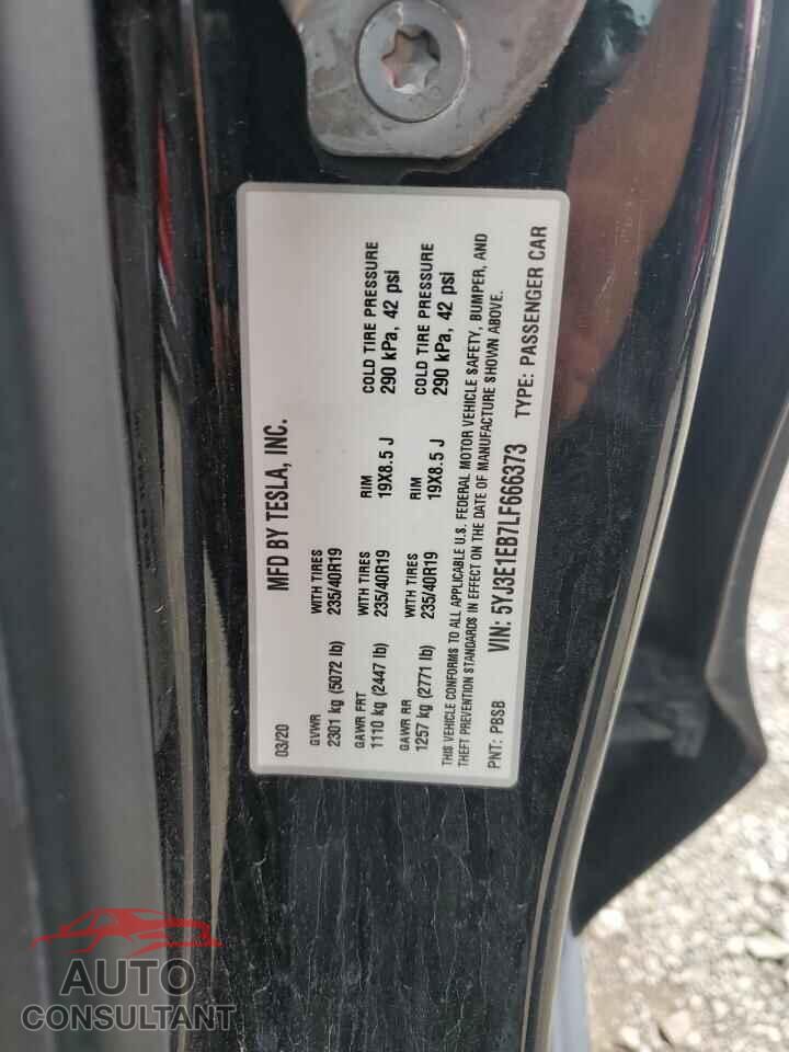 TESLA MODEL 3 2020 - 5YJ3E1EB7LF666373