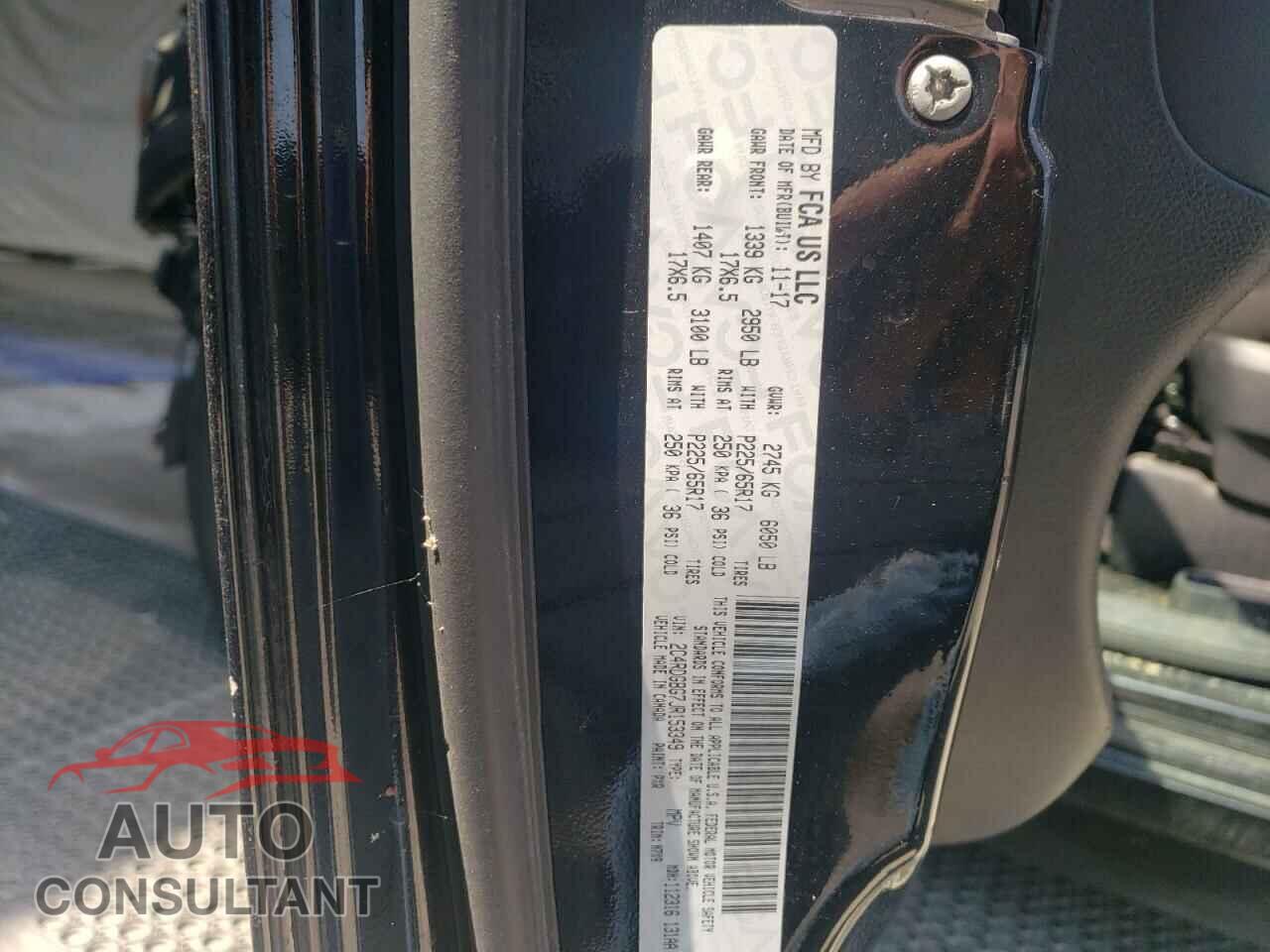 DODGE CARAVAN 2018 - 2C4RDGBG7JR153349