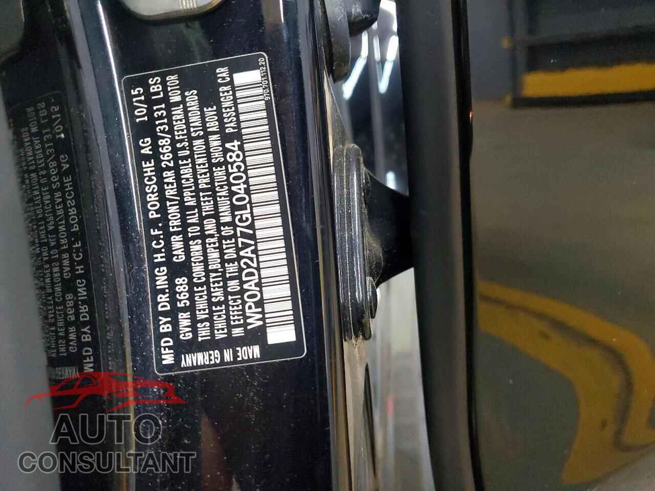 PORSCHE PANAMERA 2016 - WP0AD2A77GL040584