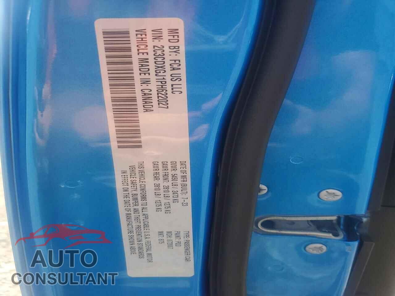 DODGE CHARGER 2023 - 2C3CDXGJ1PH622027