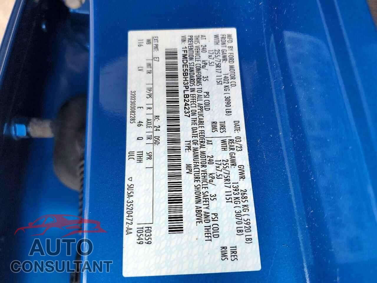 FORD BRONCO 2023 - 1FMDE5BH3PLB24237
