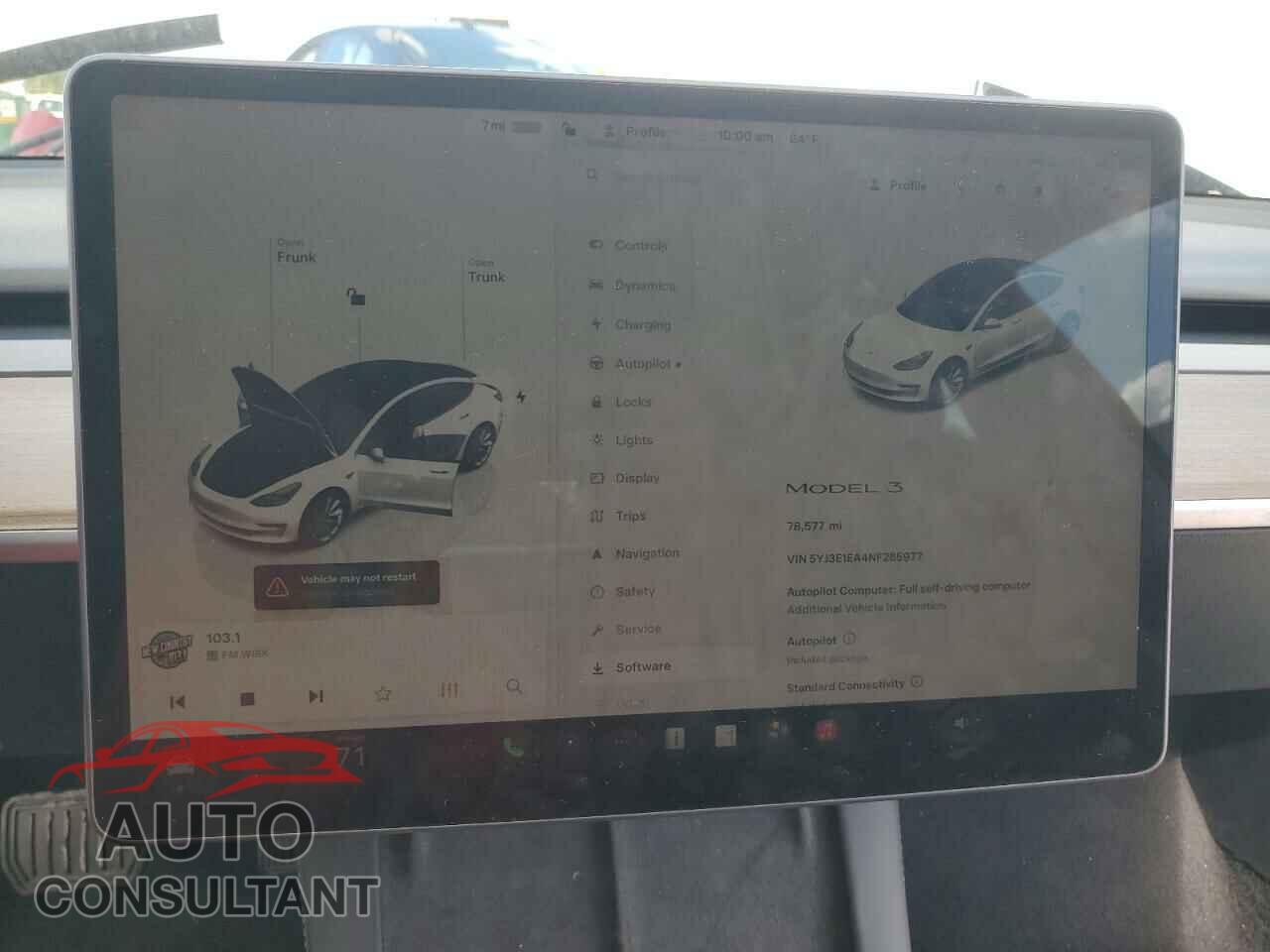 TESLA MODEL 3 2022 - 5YJ3E1EA4NF285977