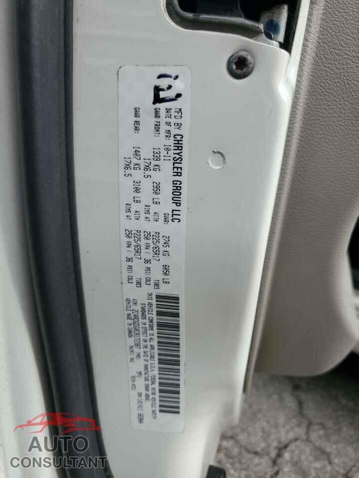 DODGE CARAVAN 2012 - 2C4RDGDG0CR172387