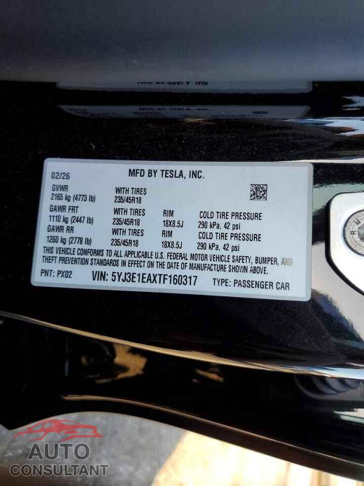 TESLA MODEL 3 2026 - 5YJ3E1EAXTF160317