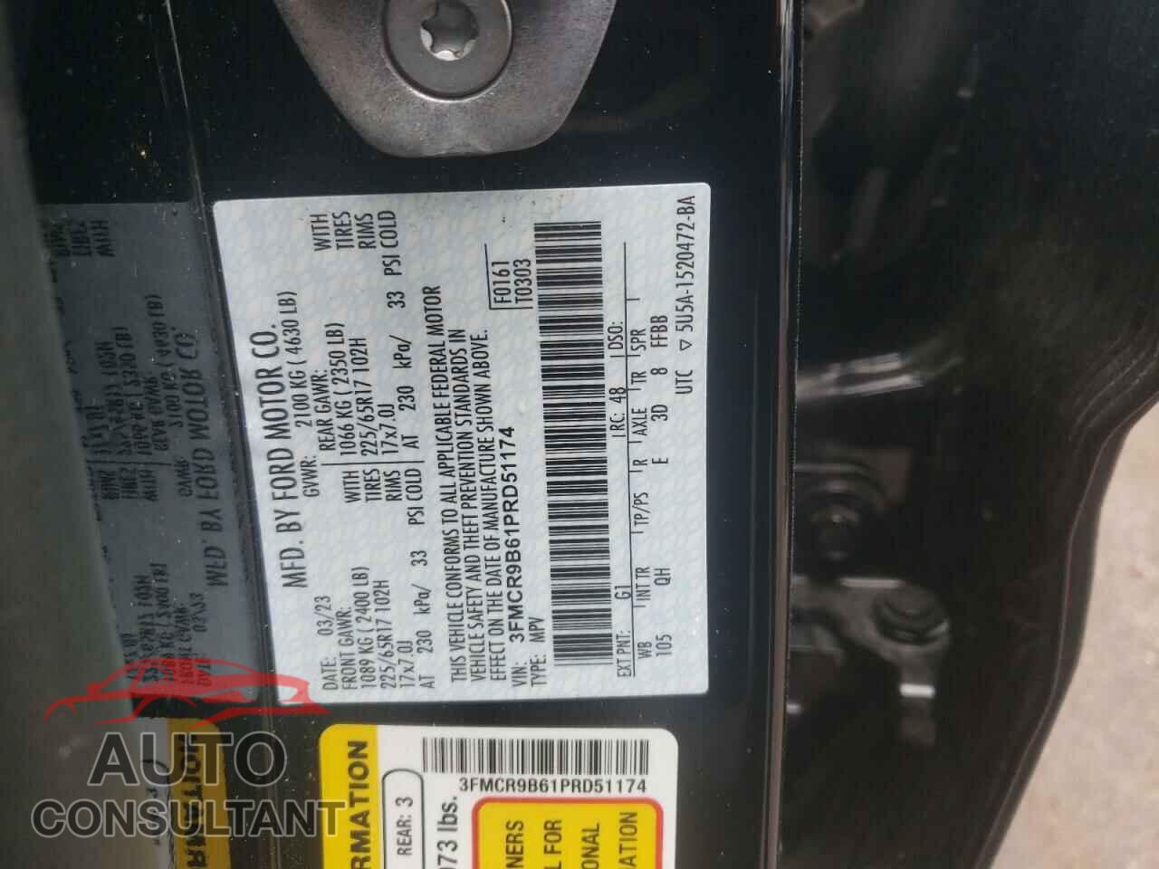 FORD BRONCO 2023 - 3FMCR9B61PRD51174