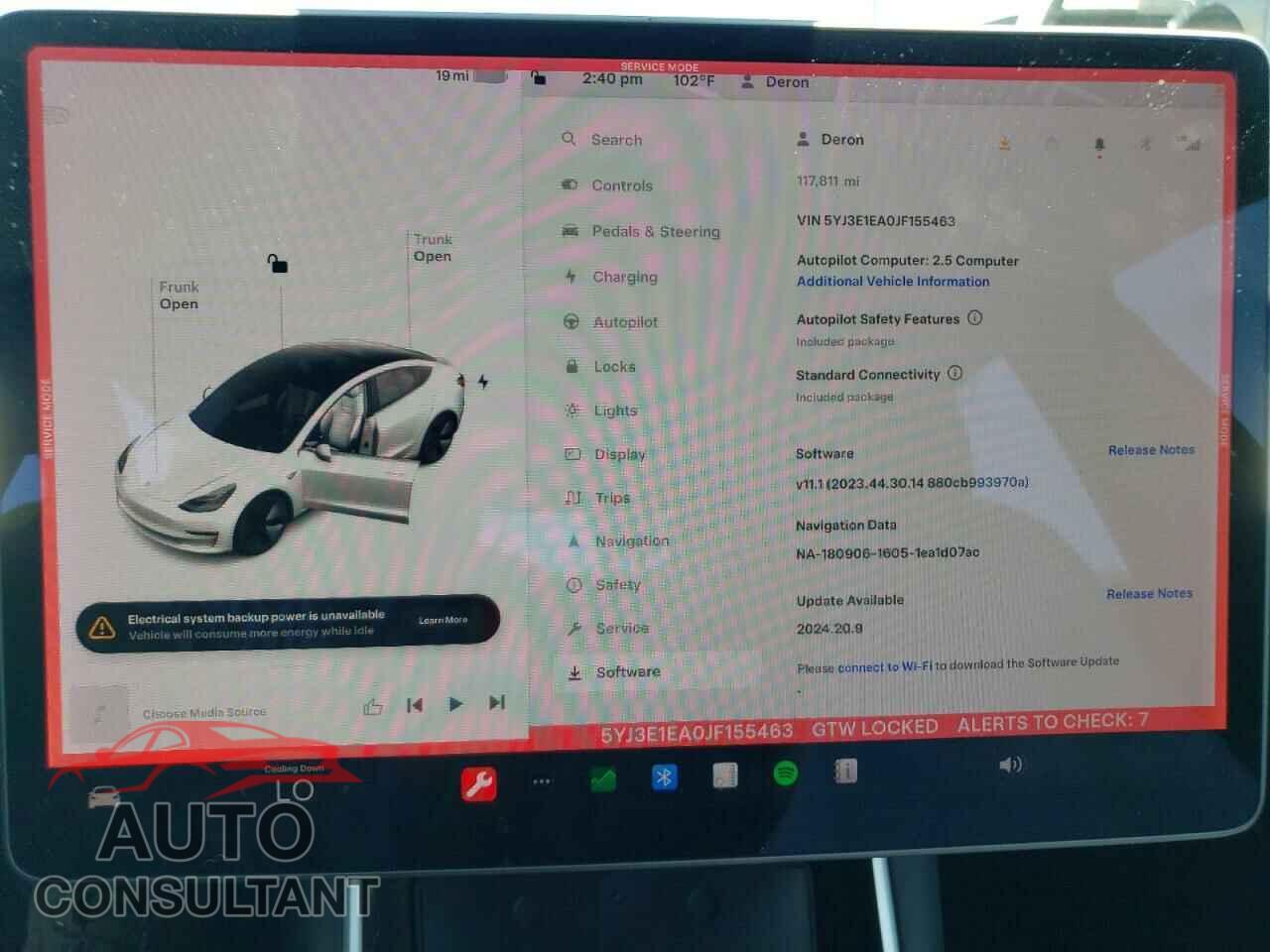 TESLA MODEL 3 2018 - 5YJ3E1EA0JF155463