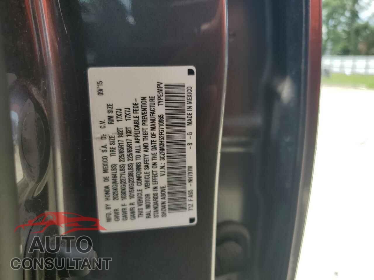 HONDA CRV 2015 - 3CZRM3H52FG710965