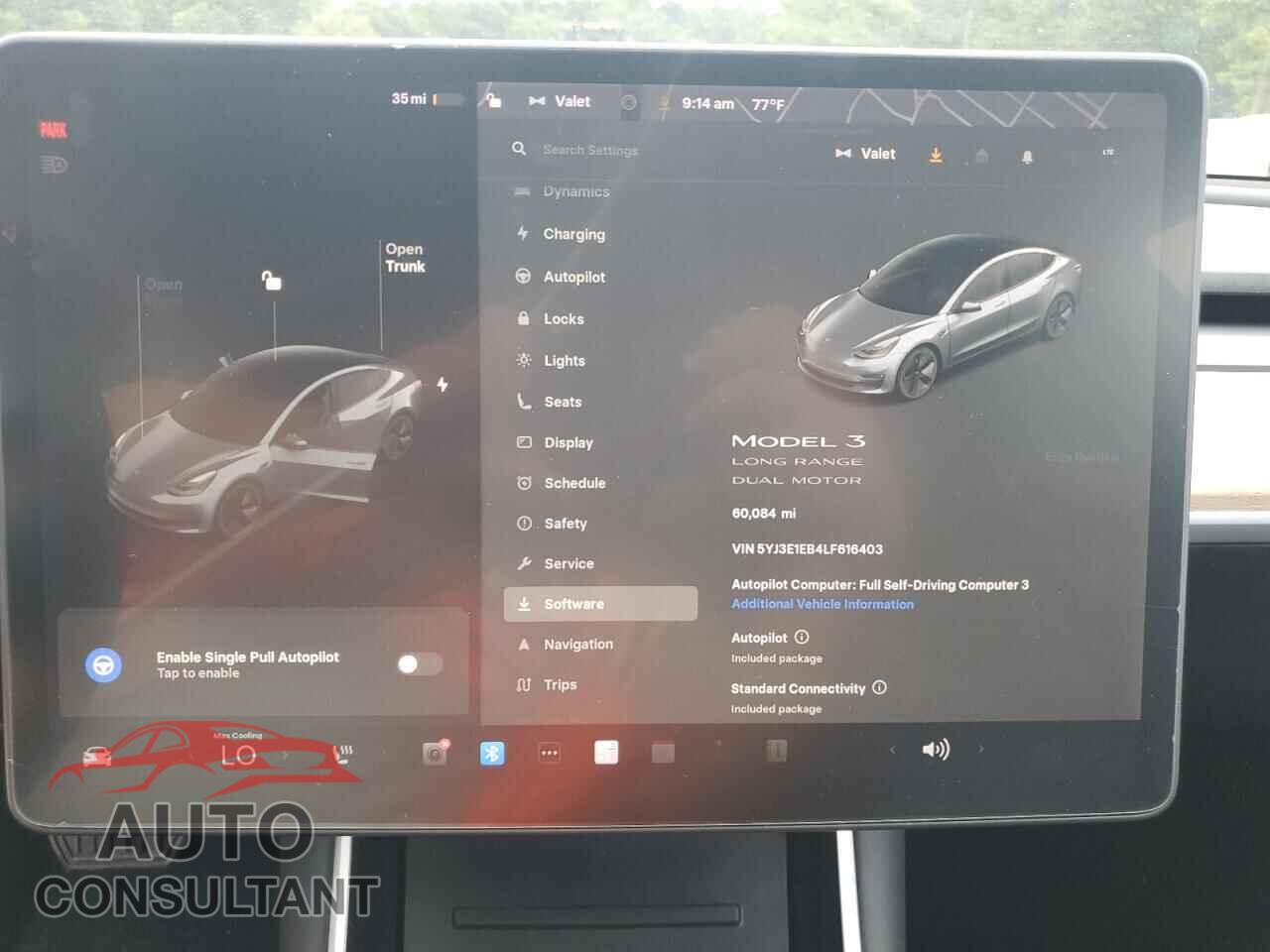 TESLA MODEL 3 2020 - 5YJ3E1EB4LF616403