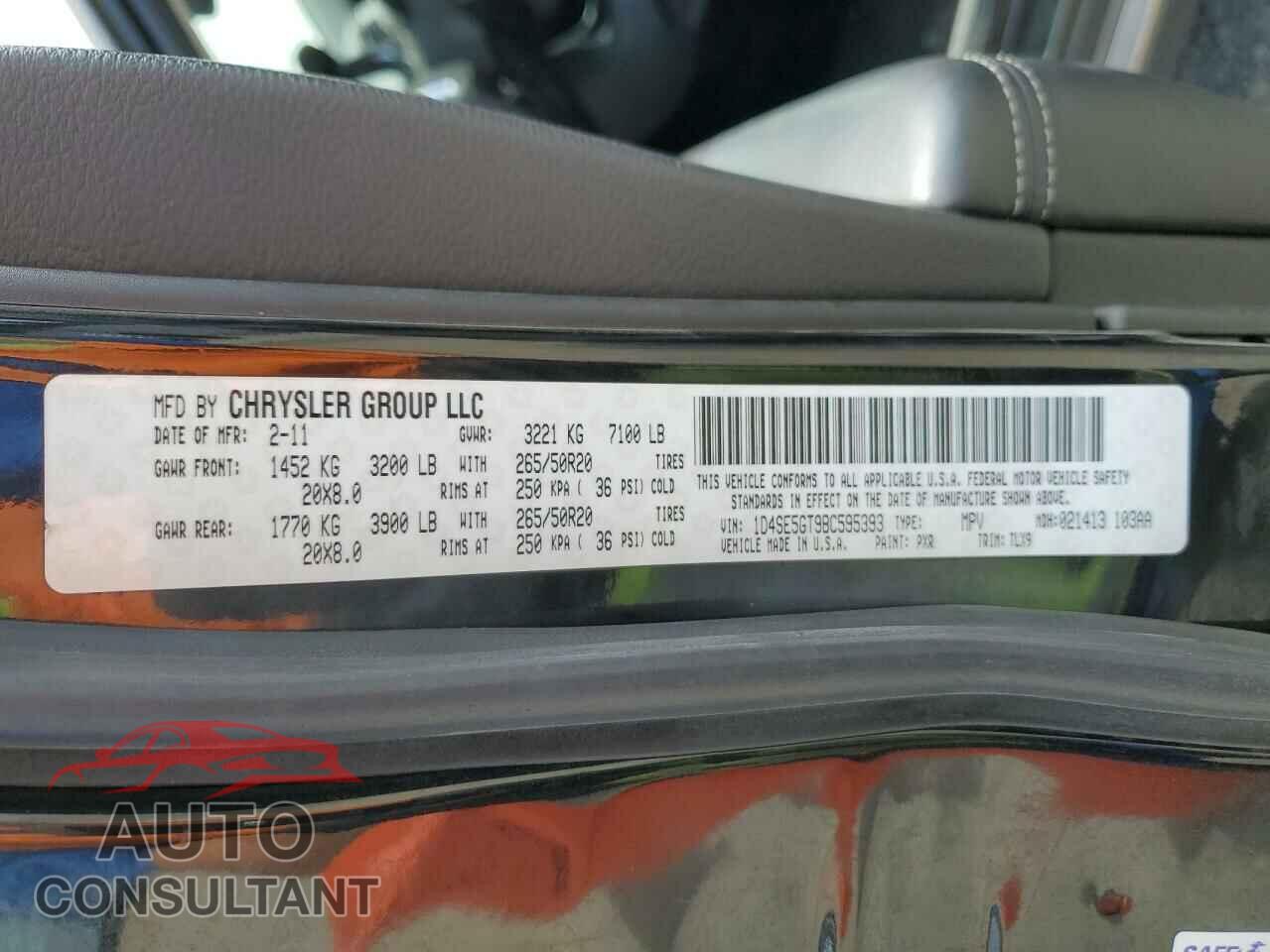 DODGE DURANGO 2011 - 1D4SE5GT9BC595393