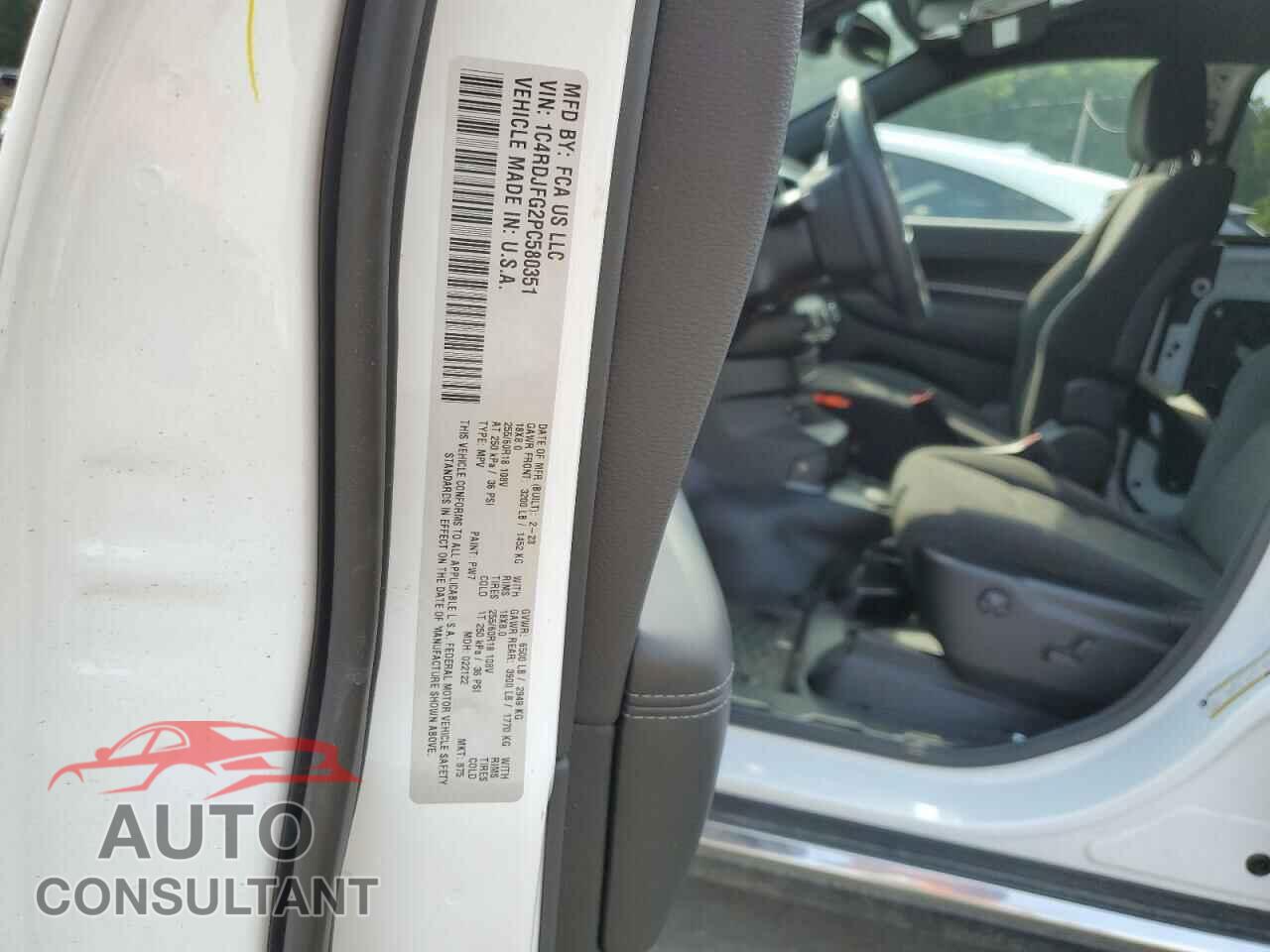 DODGE DURANGO 2023 - 1C4RDJFG2PC580351