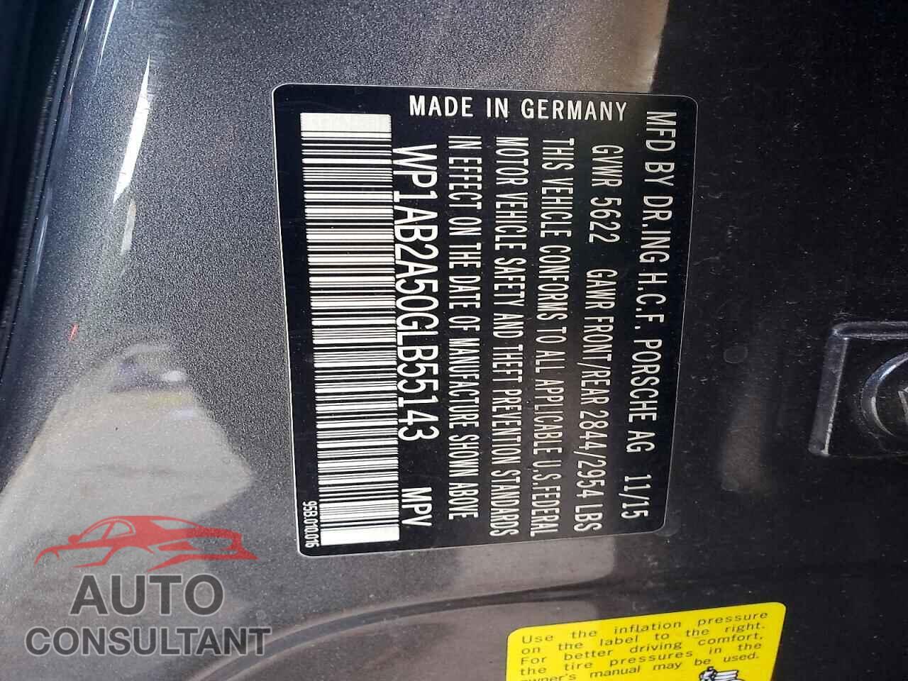 PORSCHE MACAN 2016 - WP1AB2A50GLB55143