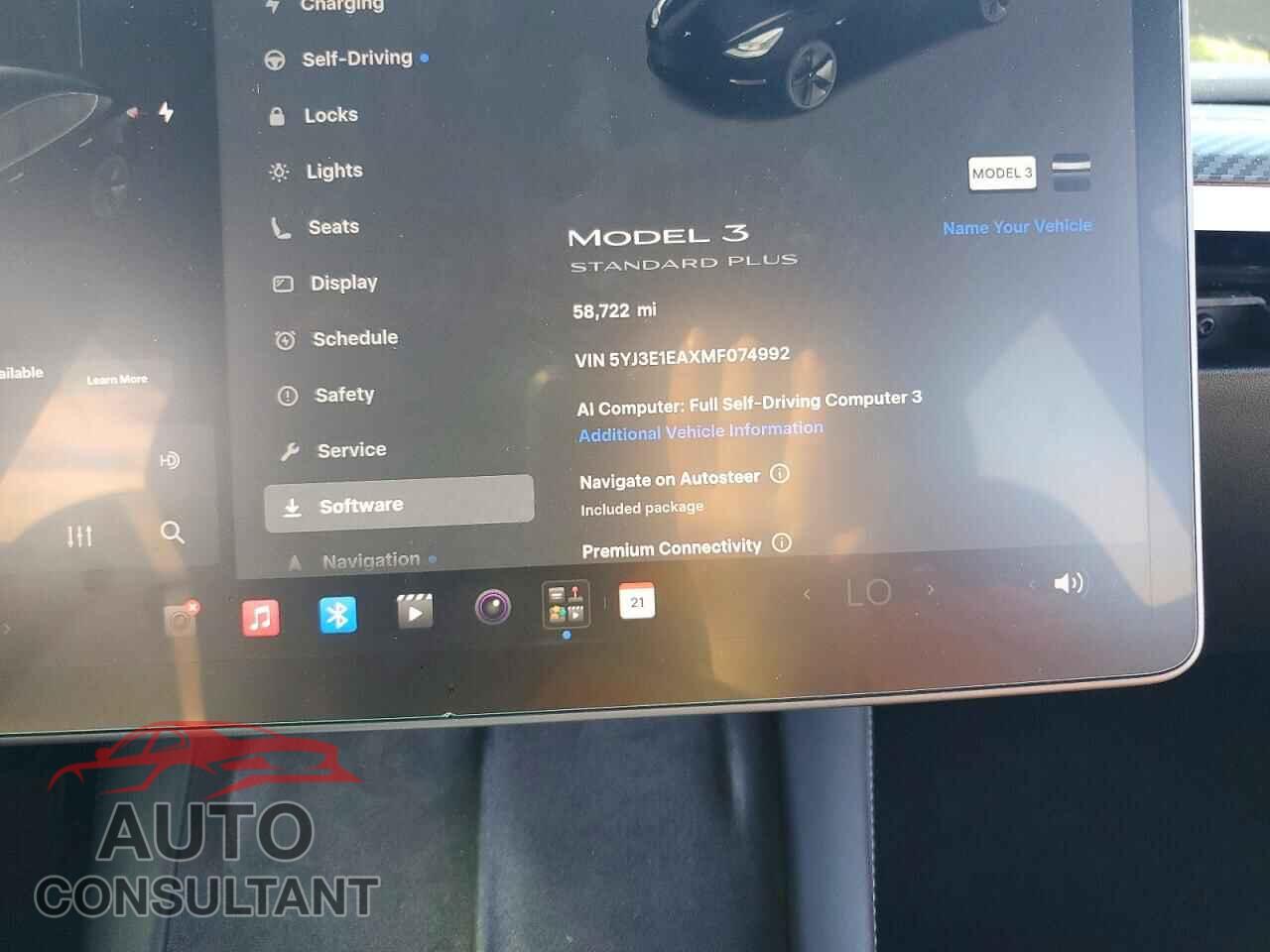 TESLA MODEL 3 2021 - 5YJ3E1EAXMF074992