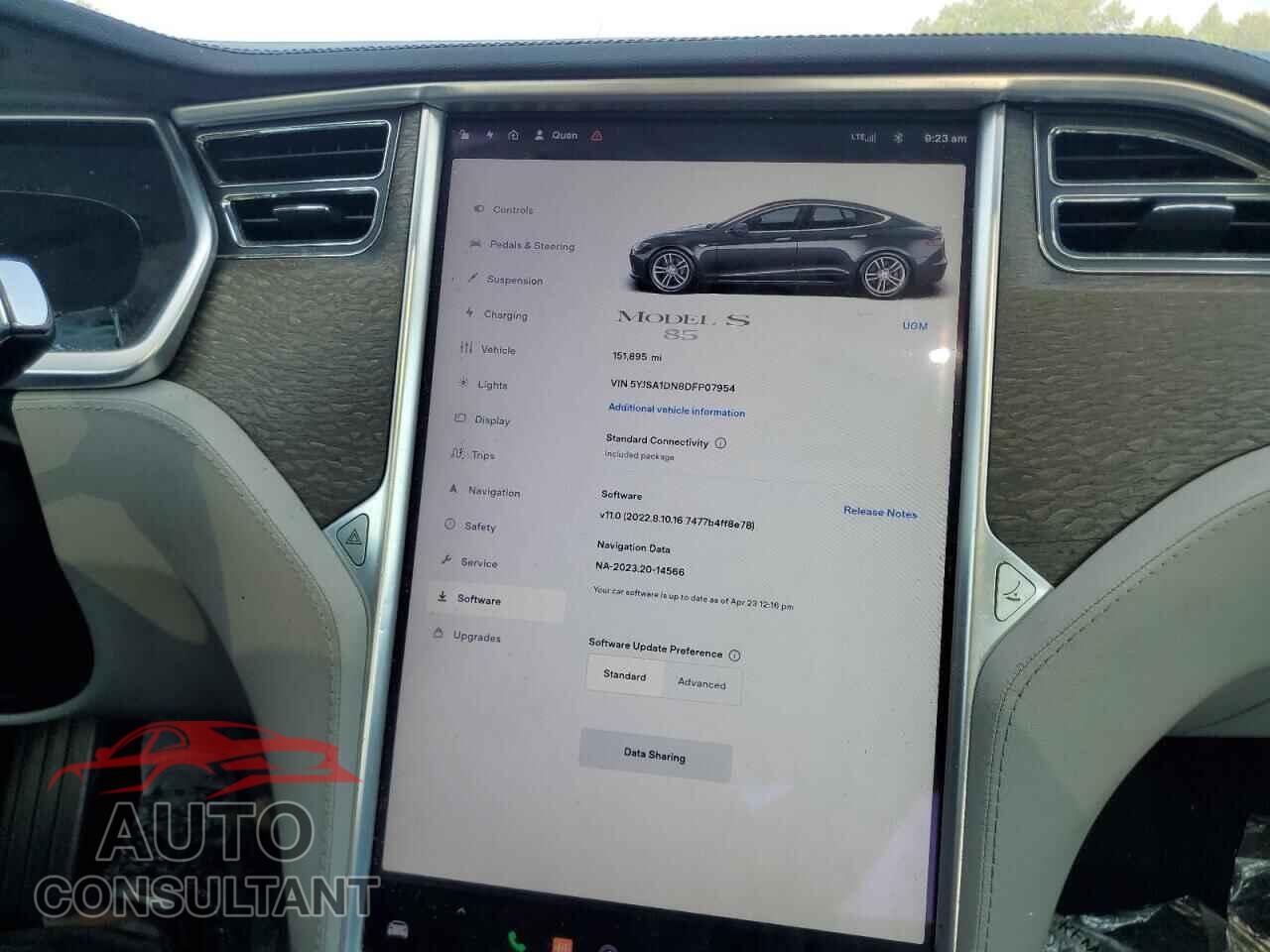 TESLA MODEL S 2013 - 5YJSA1DN8DFP07954