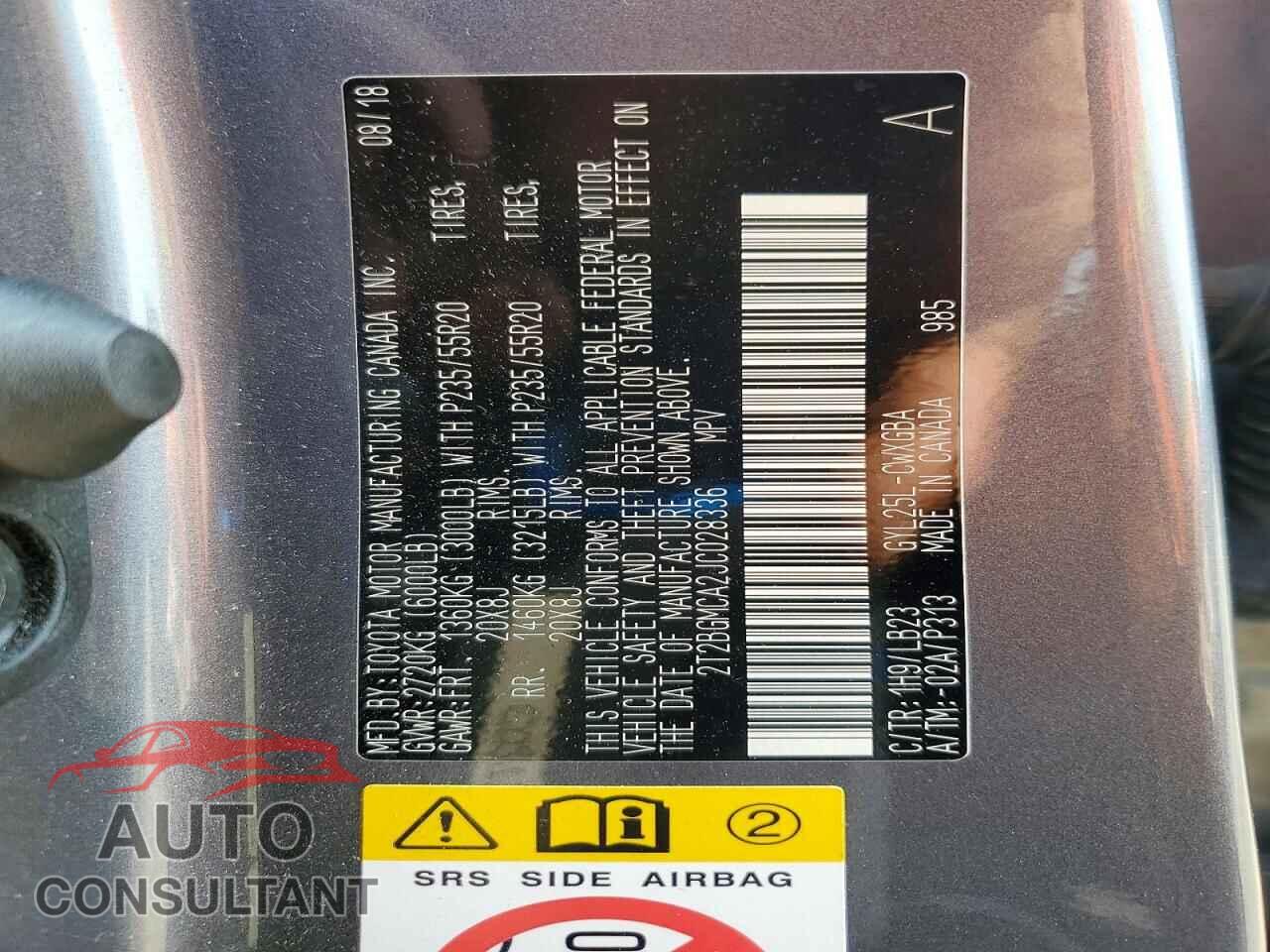 LEXUS RX450 2018 - 2T2BGMCA2JC028336