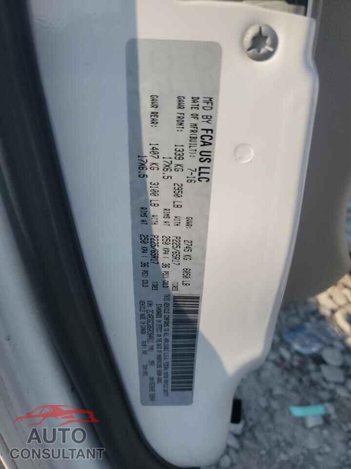 DODGE CARAVAN 2016 - 2C4RDGCG8GR384011