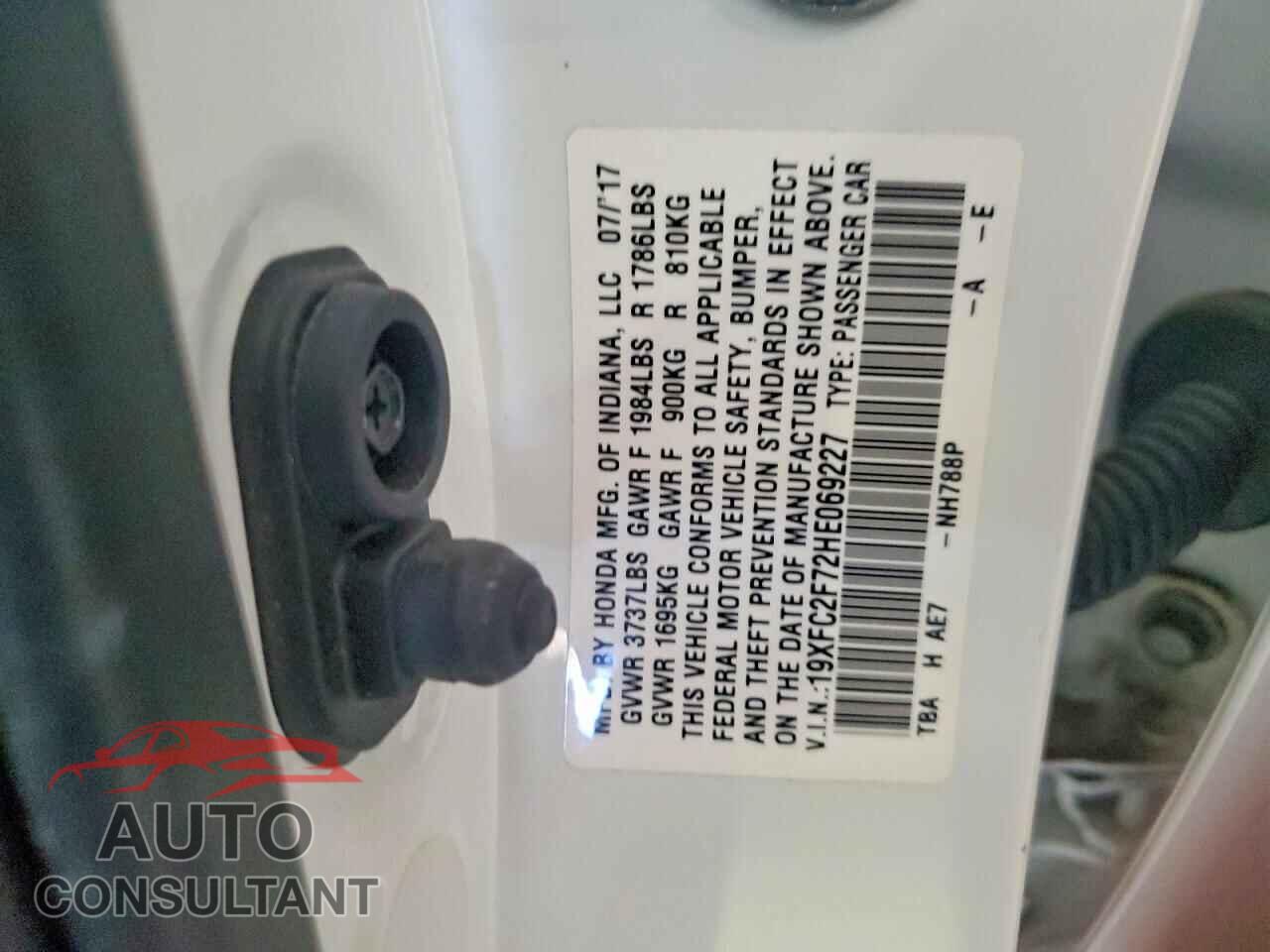 HONDA CIVIC 2017 - 19XFC2F72HE069227