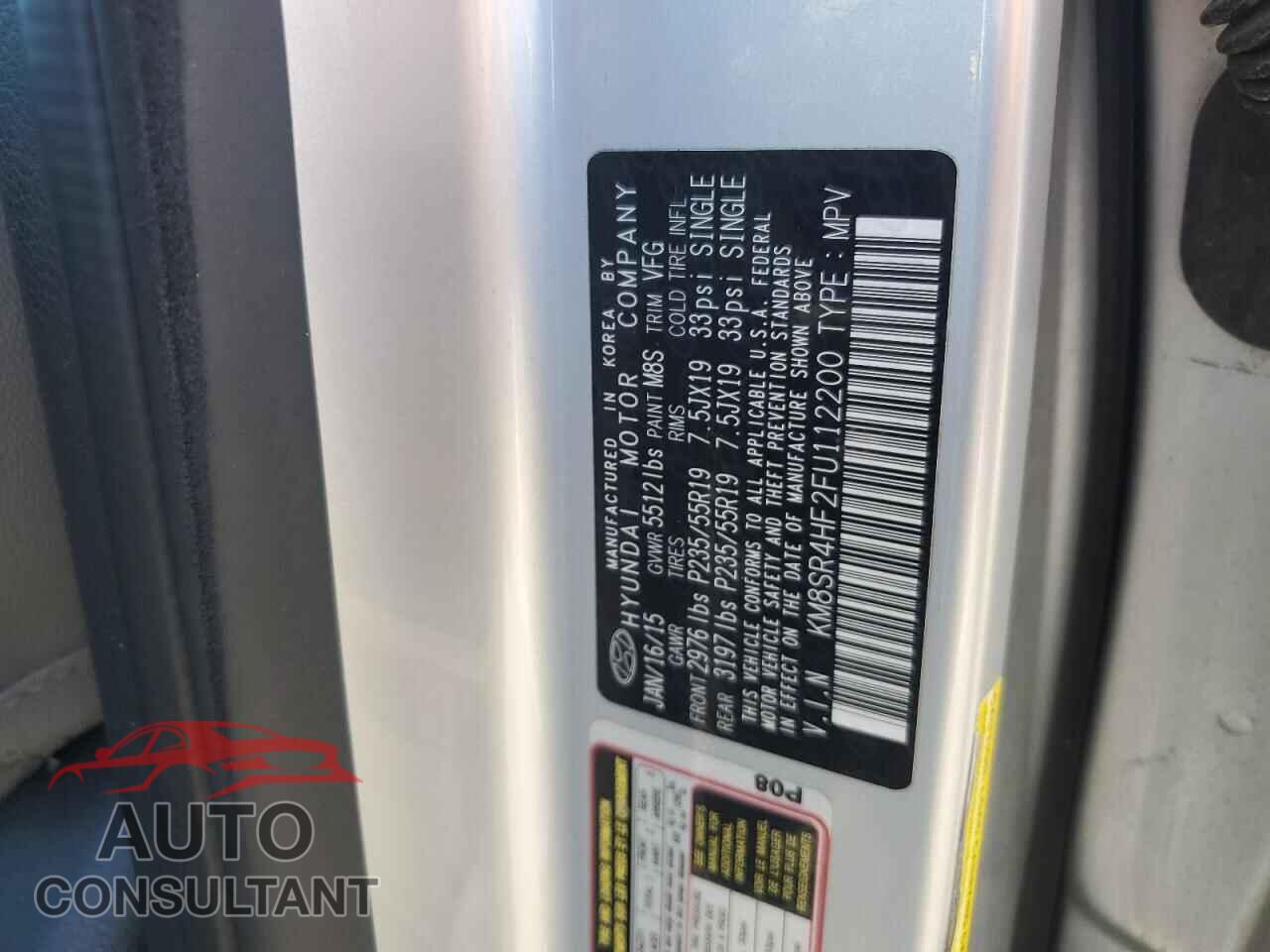 HYUNDAI SANTA FE 2015 - KM8SR4HF2FU112200