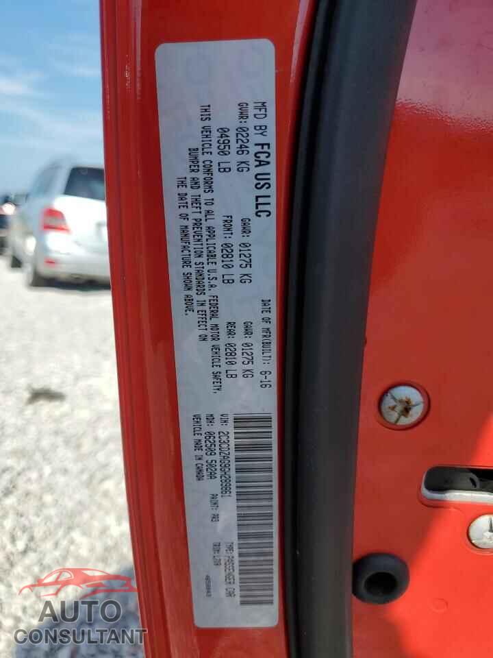 DODGE CHALLENGER 2016 - 2C3CDZAG9GH289861