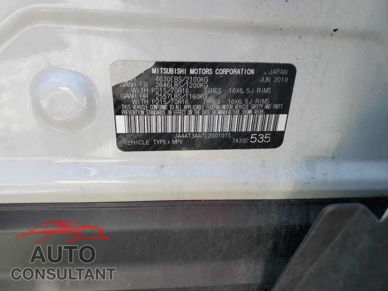 MITSUBISHI ECLIPSE 2020 - JA4AT3AA7LZ001015