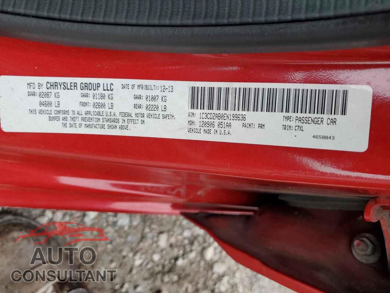 DODGE AVENGER 2014 - 1C3CDZAB0EN199636