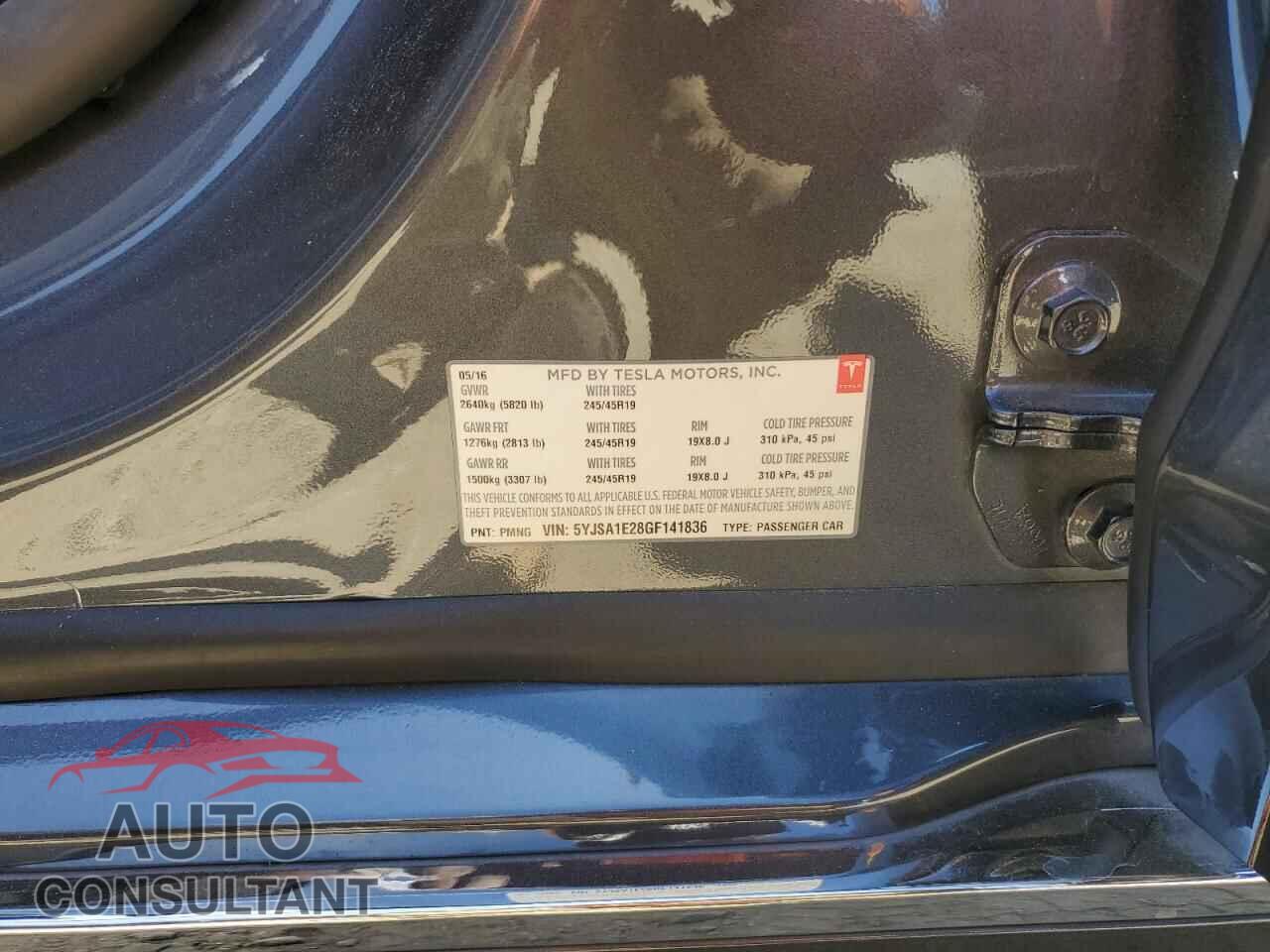TESLA MODEL S 2016 - 5YJSA1E28GF141836