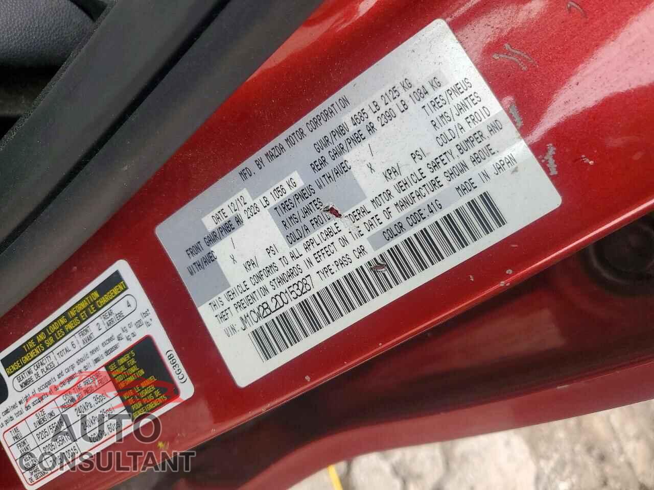MAZDA 5 2013 - JM1CW2BL2D0153287