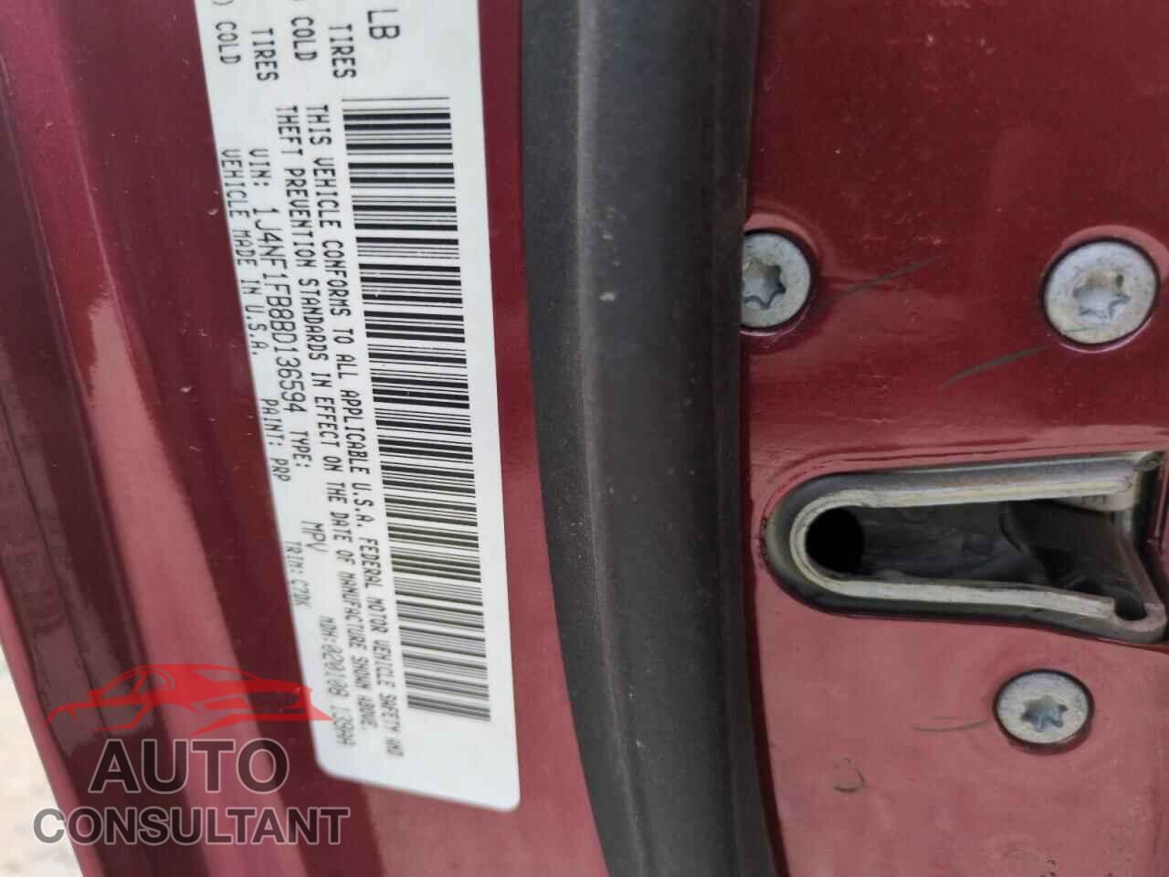 JEEP COMPASS 2011 - 1J4NF1FB8BD136594