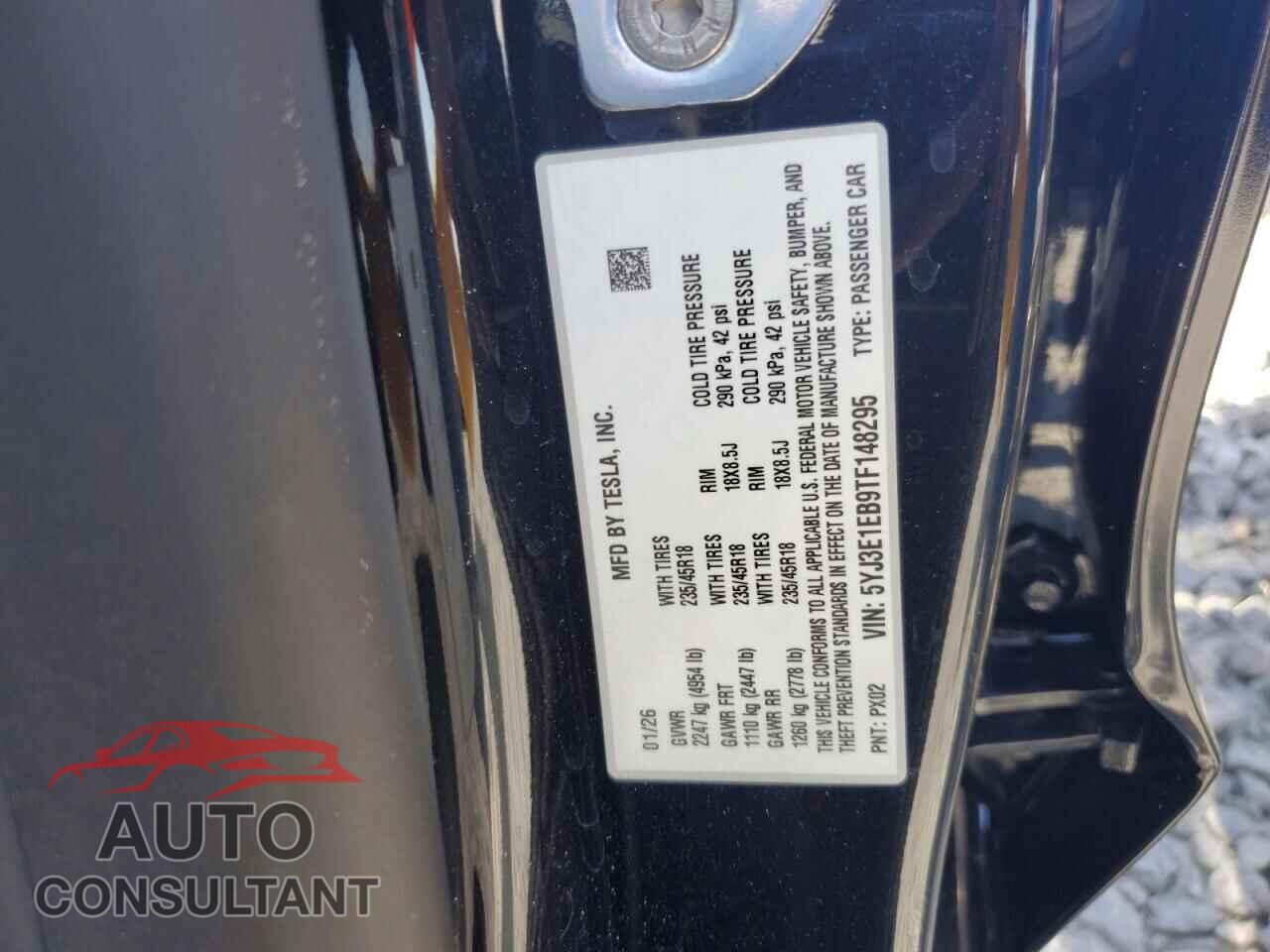 TESLA MODEL 3 2026 - 5YJ3E1EB9TF148295