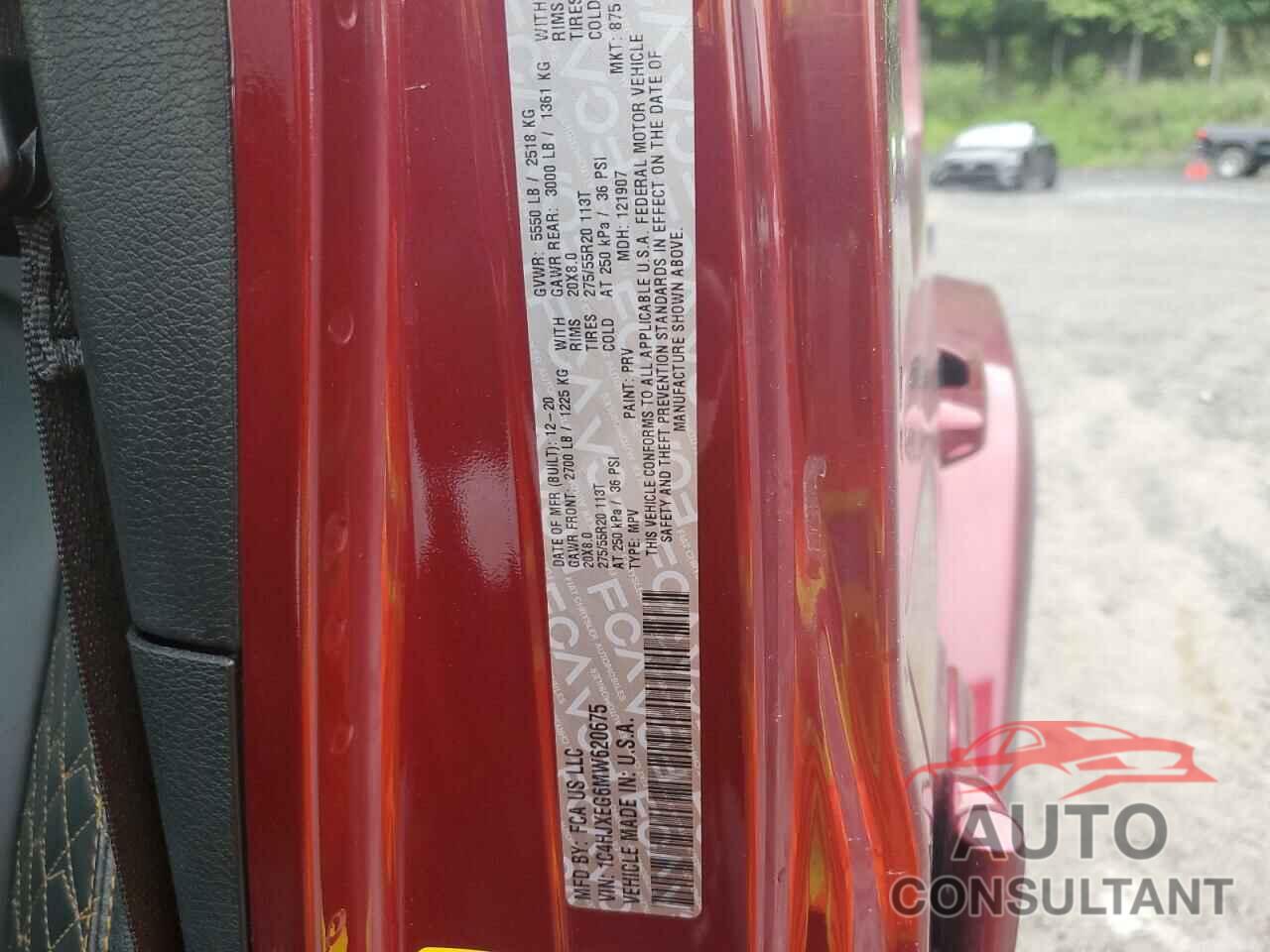 JEEP WRANGLER 2021 - 1C4HJXEG6MW620675