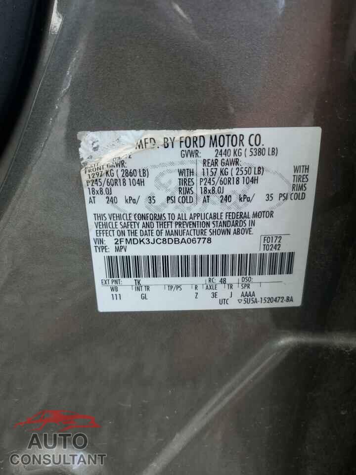FORD EDGE 2013 - 2FMDK3JC8DBA06778