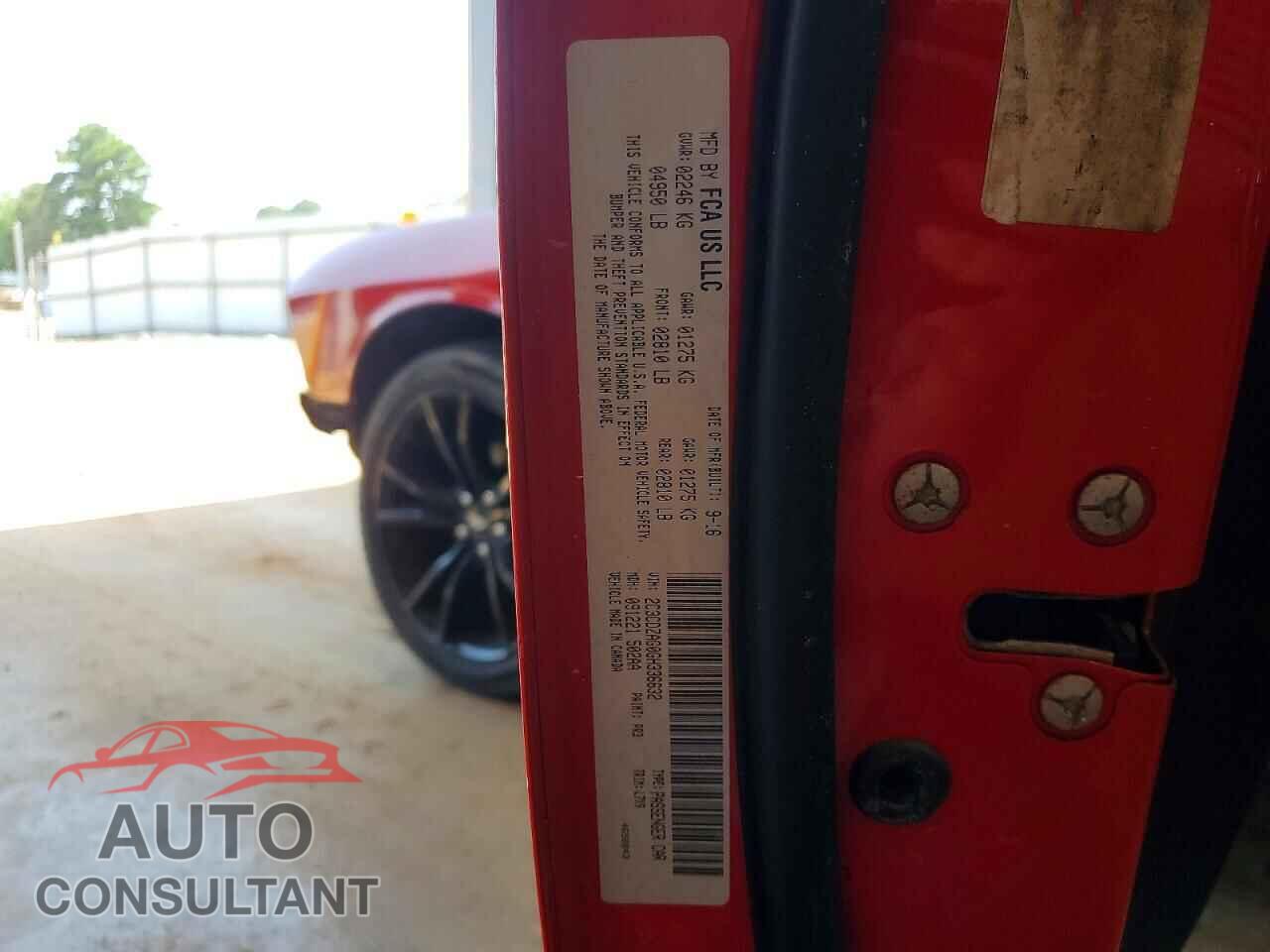 DODGE CHALLENGER 2016 - 2C3CDZAG0GH336632